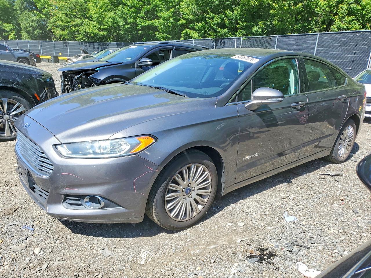 2014 Ford Fusion Se Hybrid Gray vin: 3FA6P0LU1ER174077