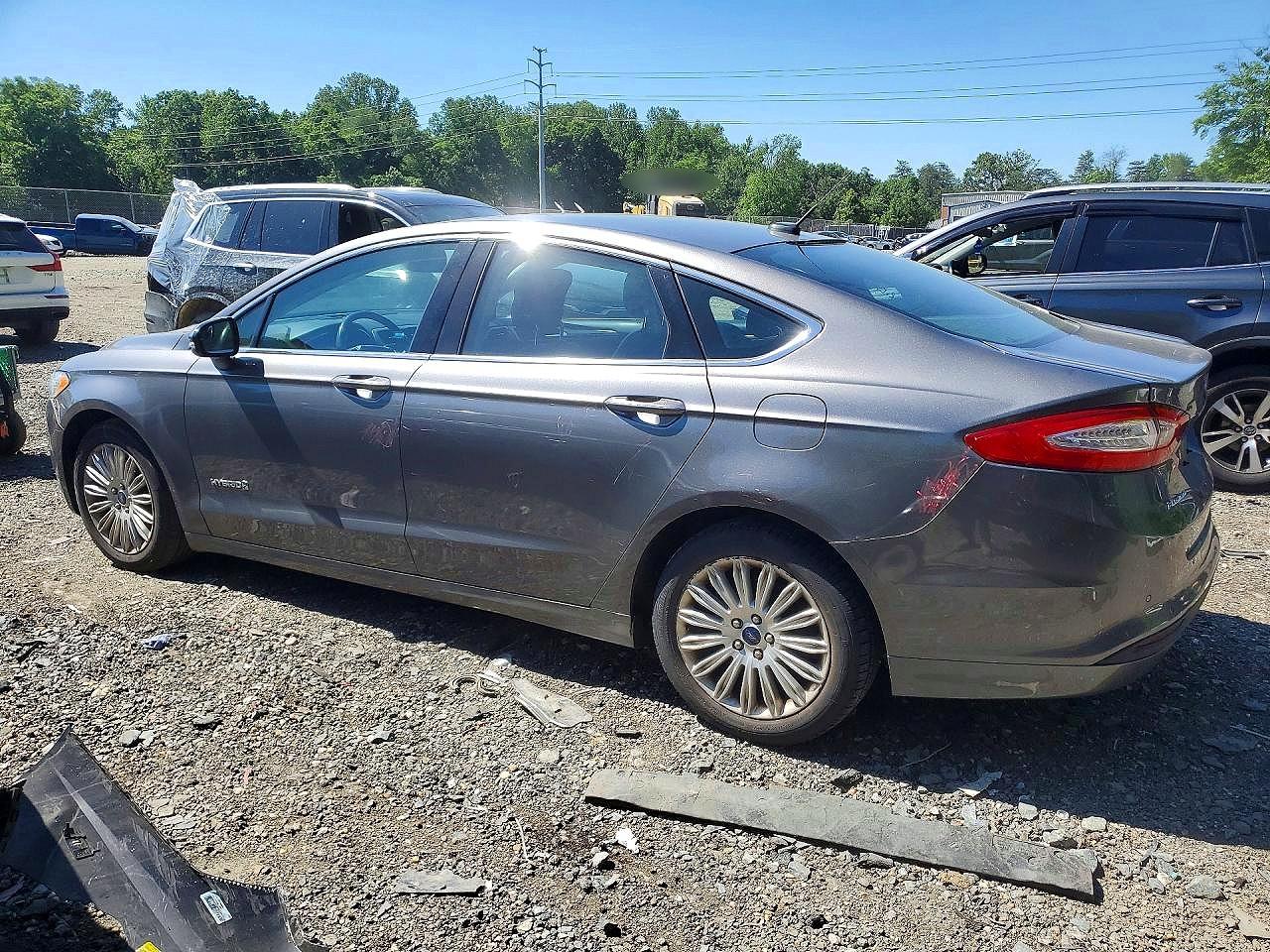 2014 Ford Fusion Se Hybrid Gray vin: 3FA6P0LU1ER174077