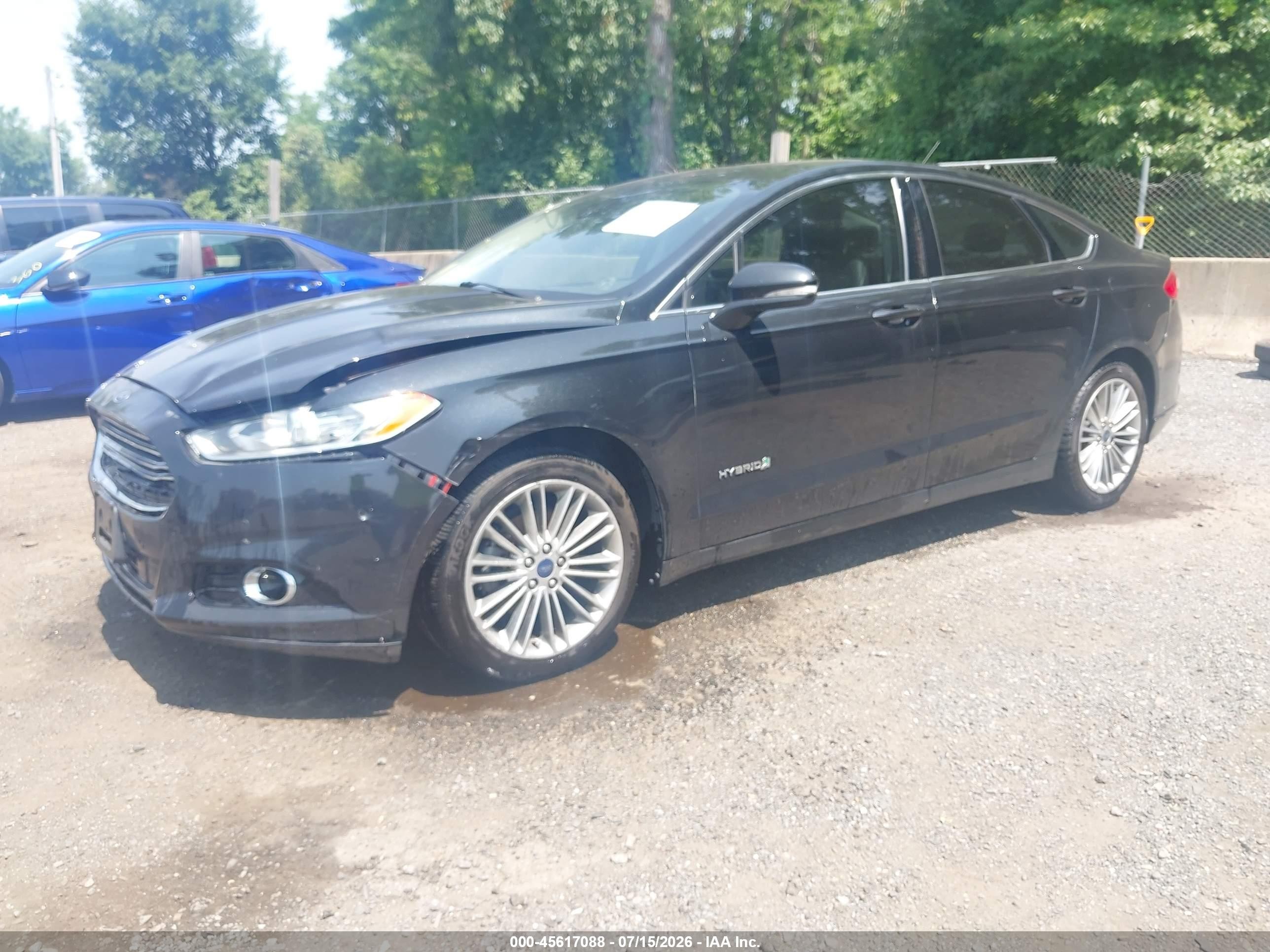 2014 Ford Fusion Hybrid Se Black vin: 3FA6P0LU1ER174192