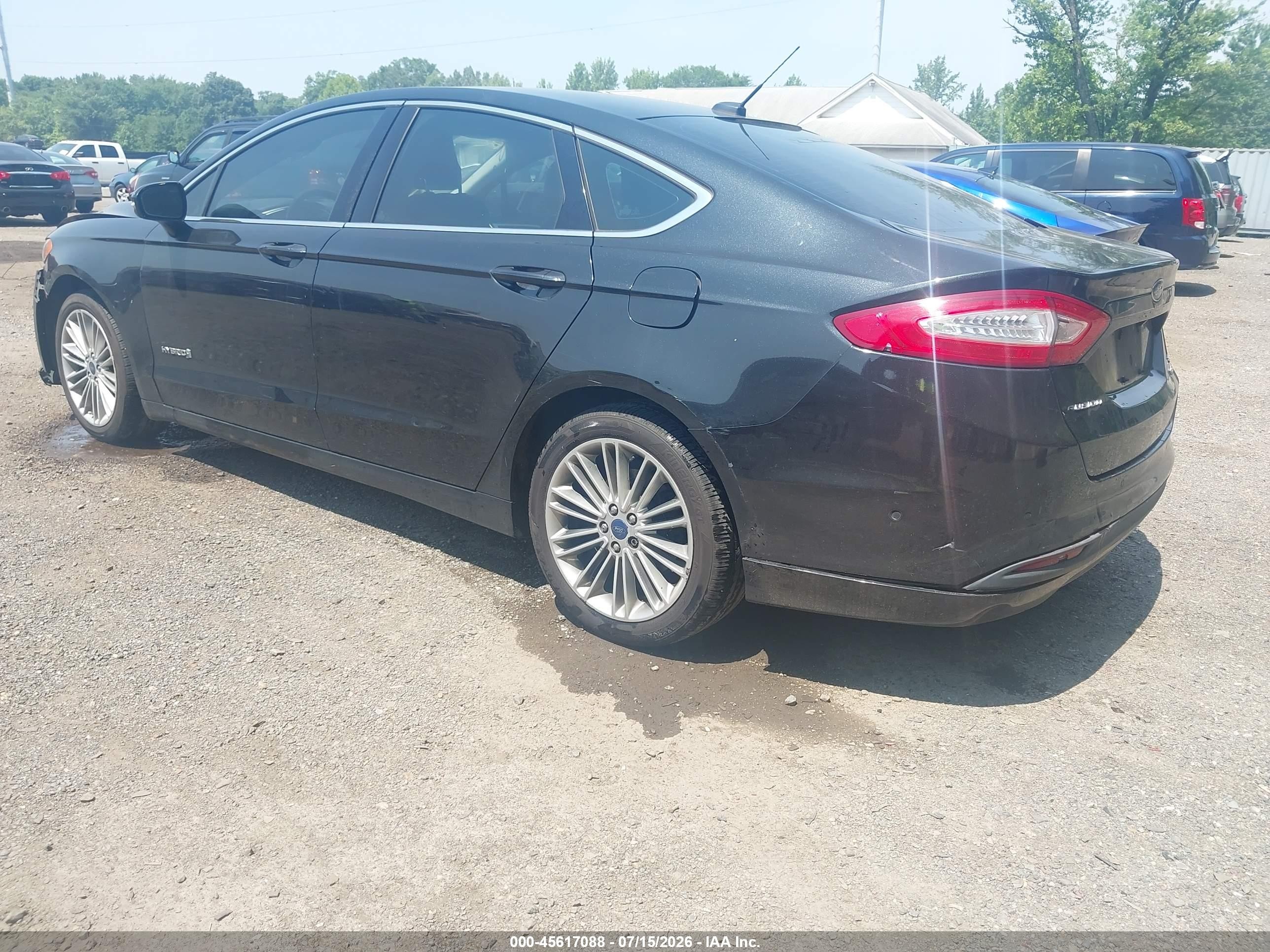 2014 Ford Fusion Hybrid Se Black vin: 3FA6P0LU1ER174192