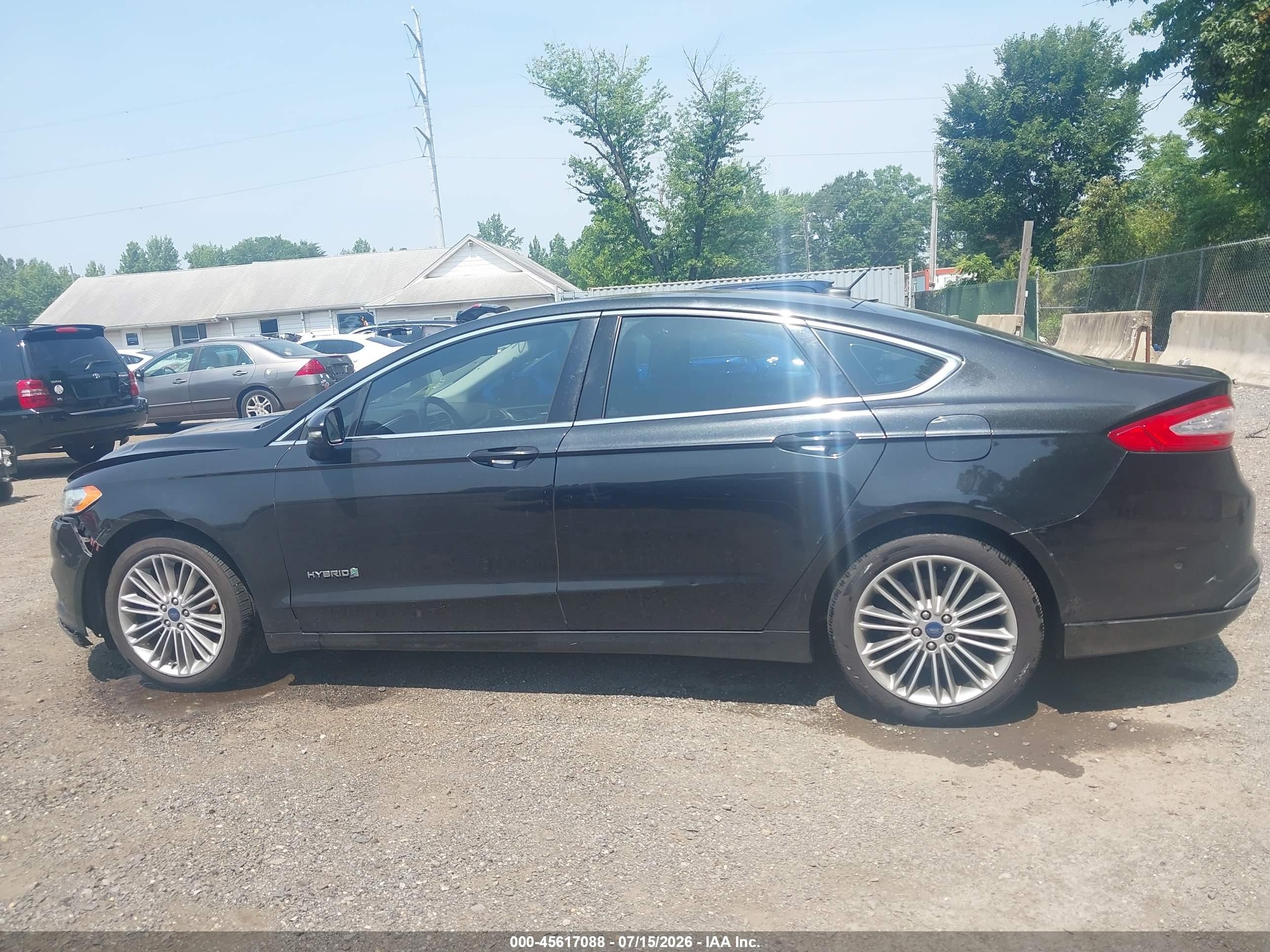 2014 Ford Fusion Hybrid Se Black vin: 3FA6P0LU1ER174192