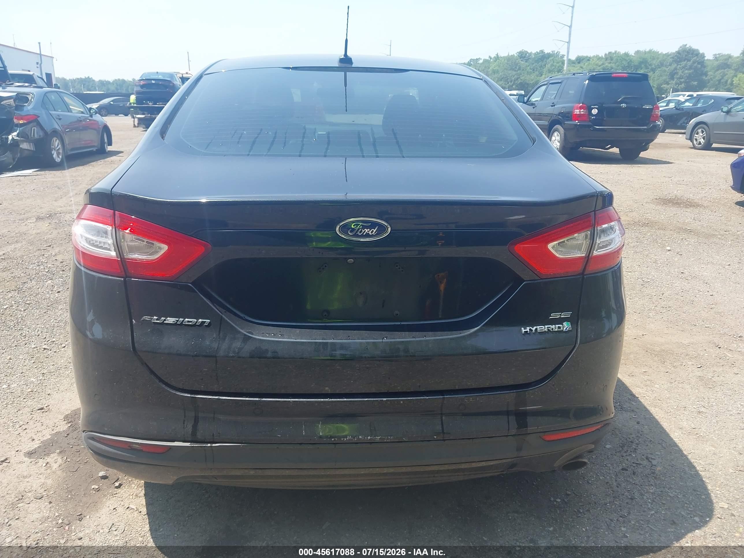 2014 Ford Fusion Hybrid Se Black vin: 3FA6P0LU1ER174192