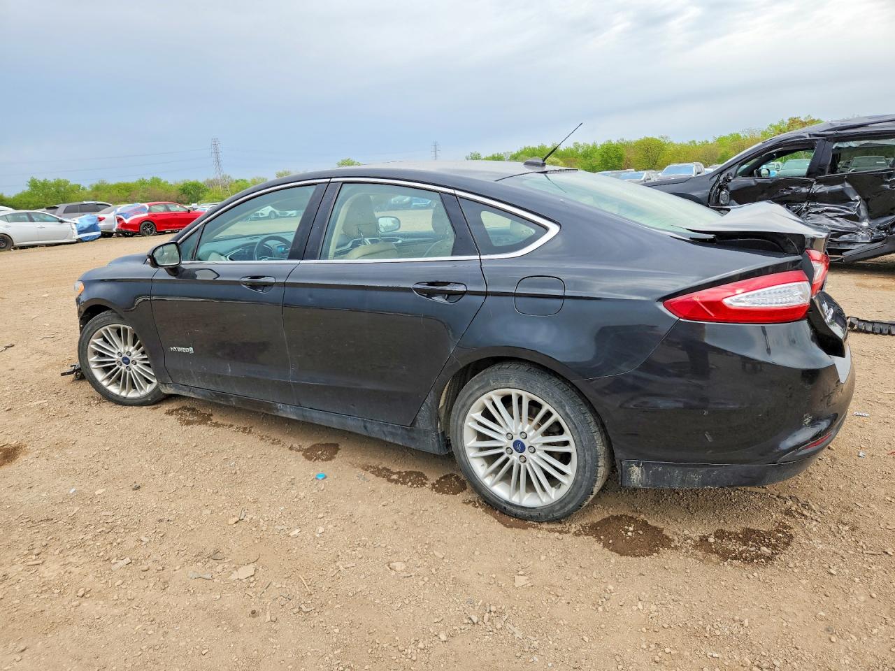 2014 Ford Fusion Se Hybrid Black vin: 3FA6P0LU1ER174659