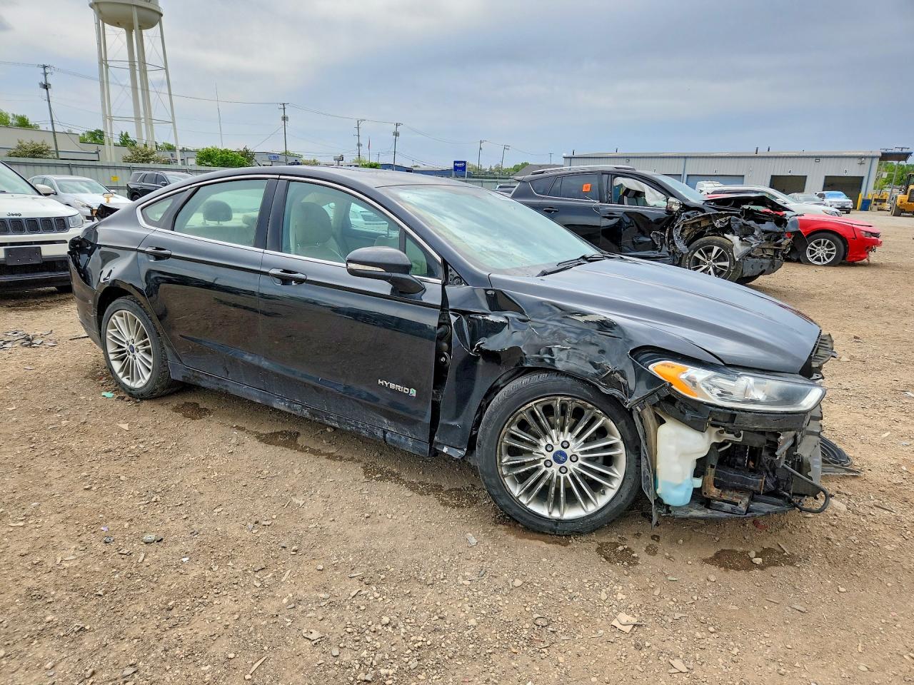 2014 Ford Fusion Se Hybrid Black vin: 3FA6P0LU1ER174659