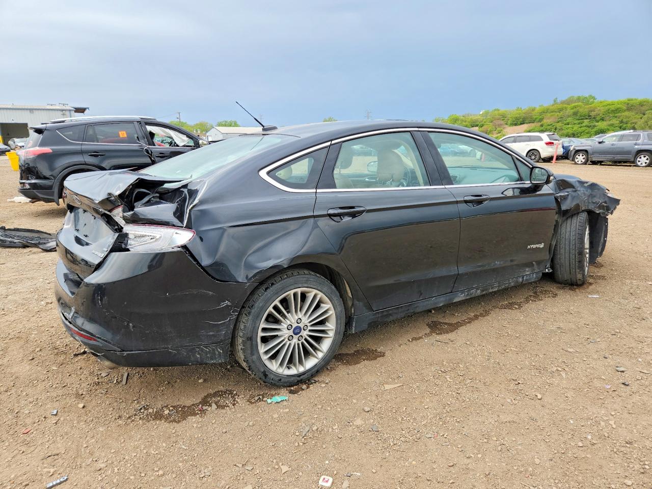 2014 Ford Fusion Se Hybrid Black vin: 3FA6P0LU1ER174659