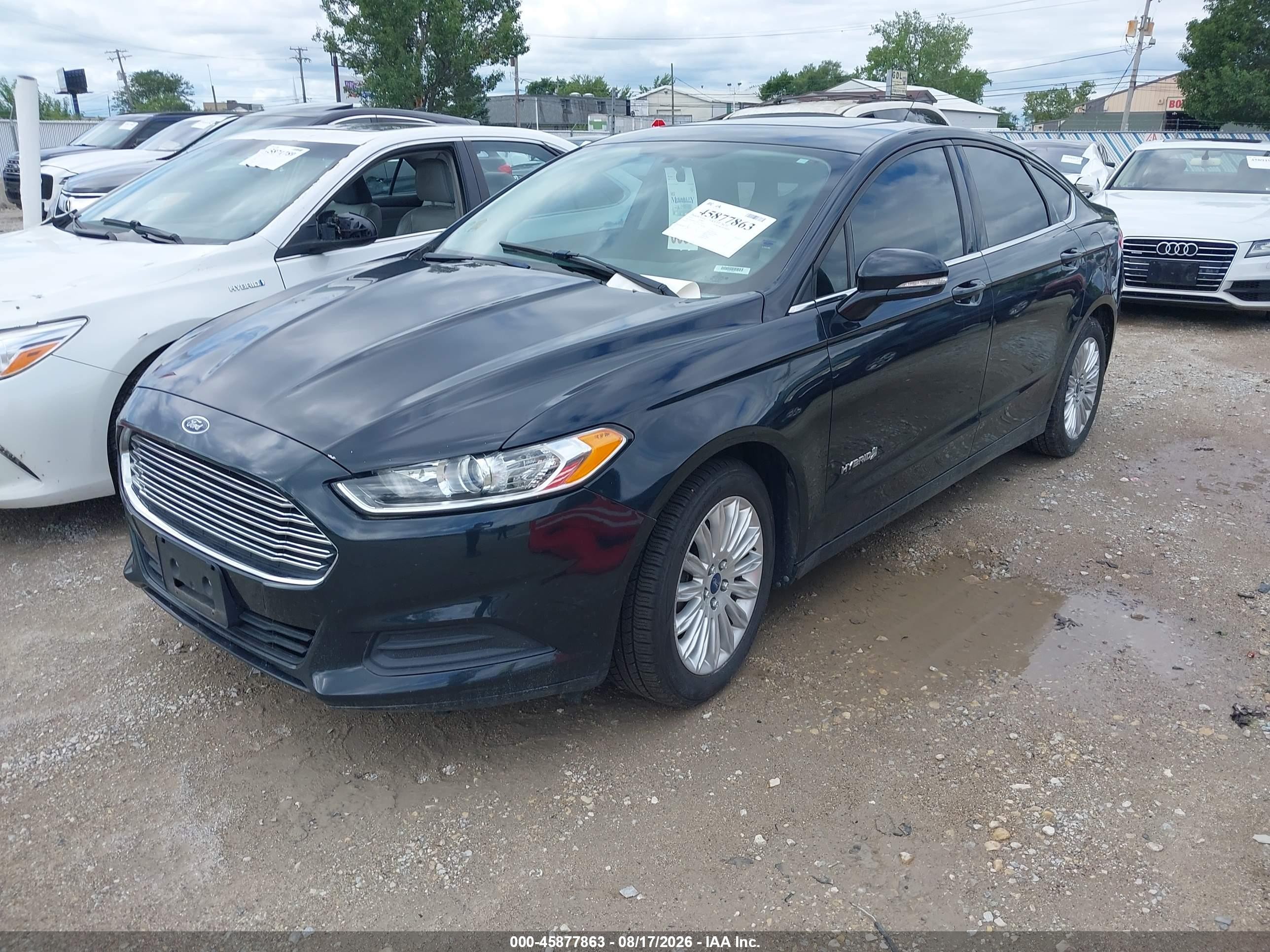 2014 Ford Fusion Hybrid Se Black vin: 3FA6P0LU1ER217767