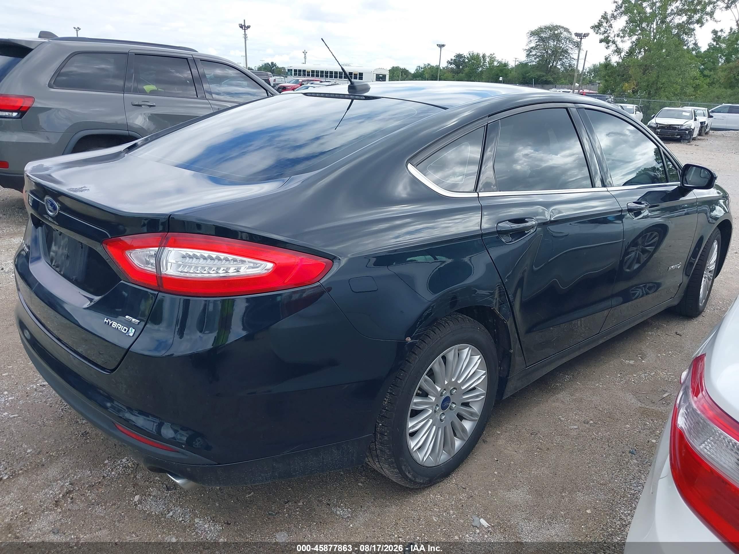 2014 Ford Fusion Hybrid Se Black vin: 3FA6P0LU1ER217767
