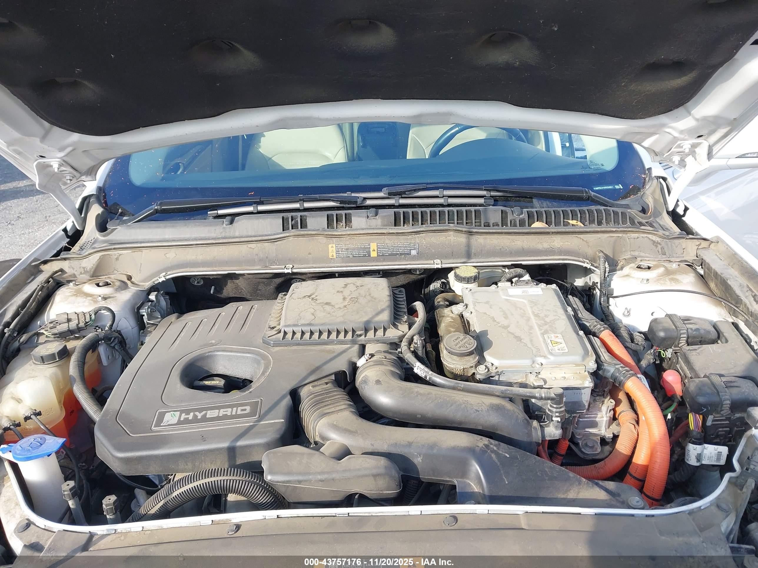2014 Ford Fusion Hybrid Se White vin: 3FA6P0LU1ER234651