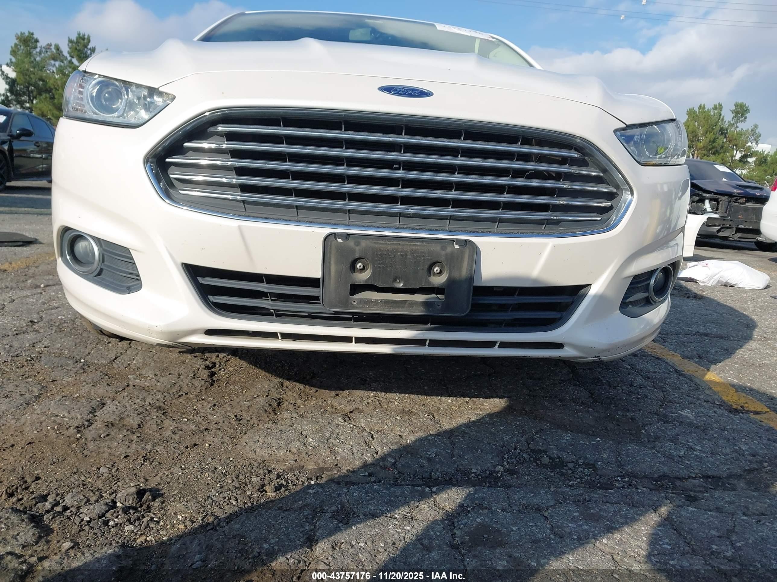 2014 Ford Fusion Hybrid Se White vin: 3FA6P0LU1ER234651