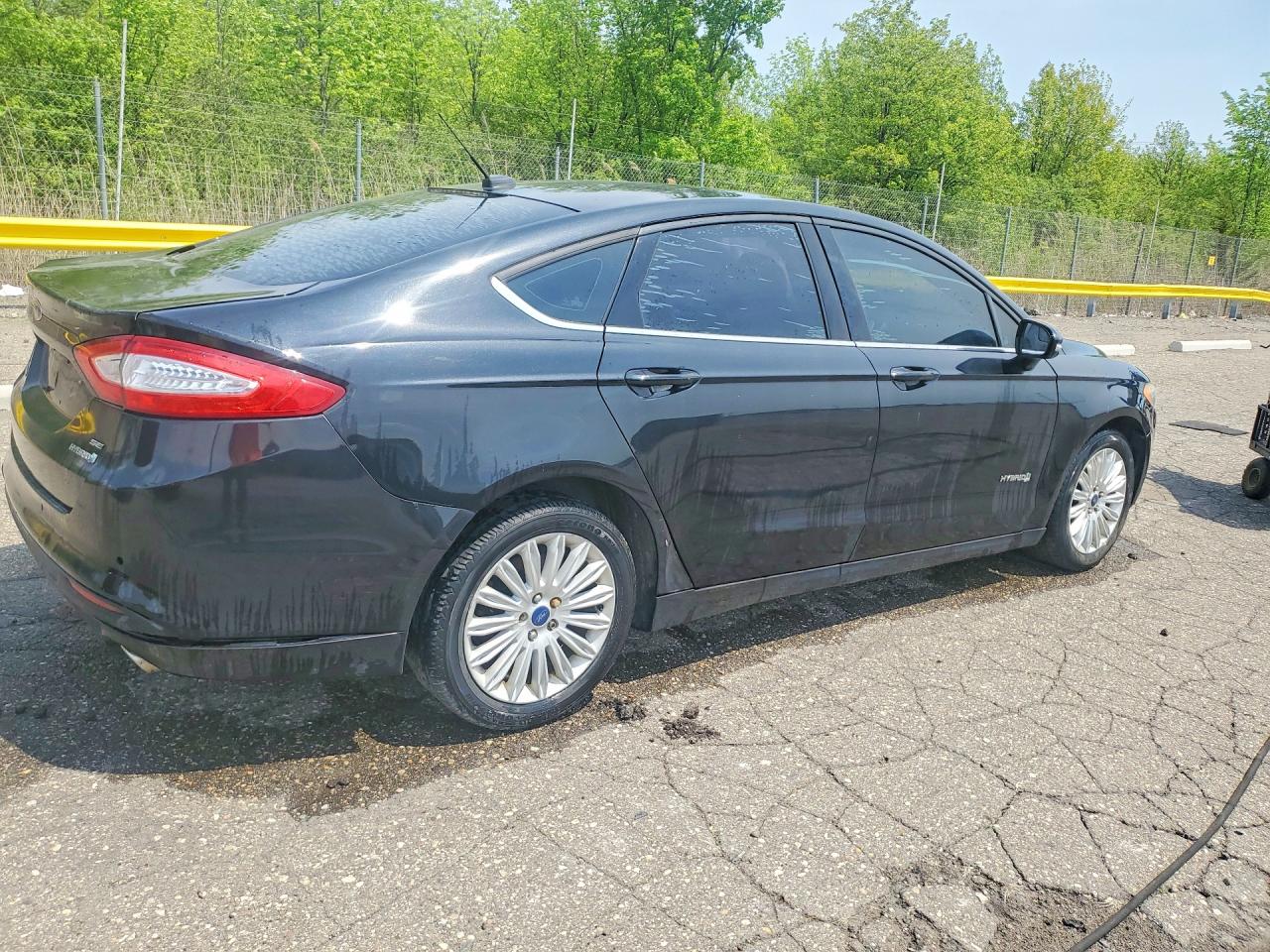 2014 Ford Fusion Se Hybrid Black vin: 3FA6P0LU1ER244533