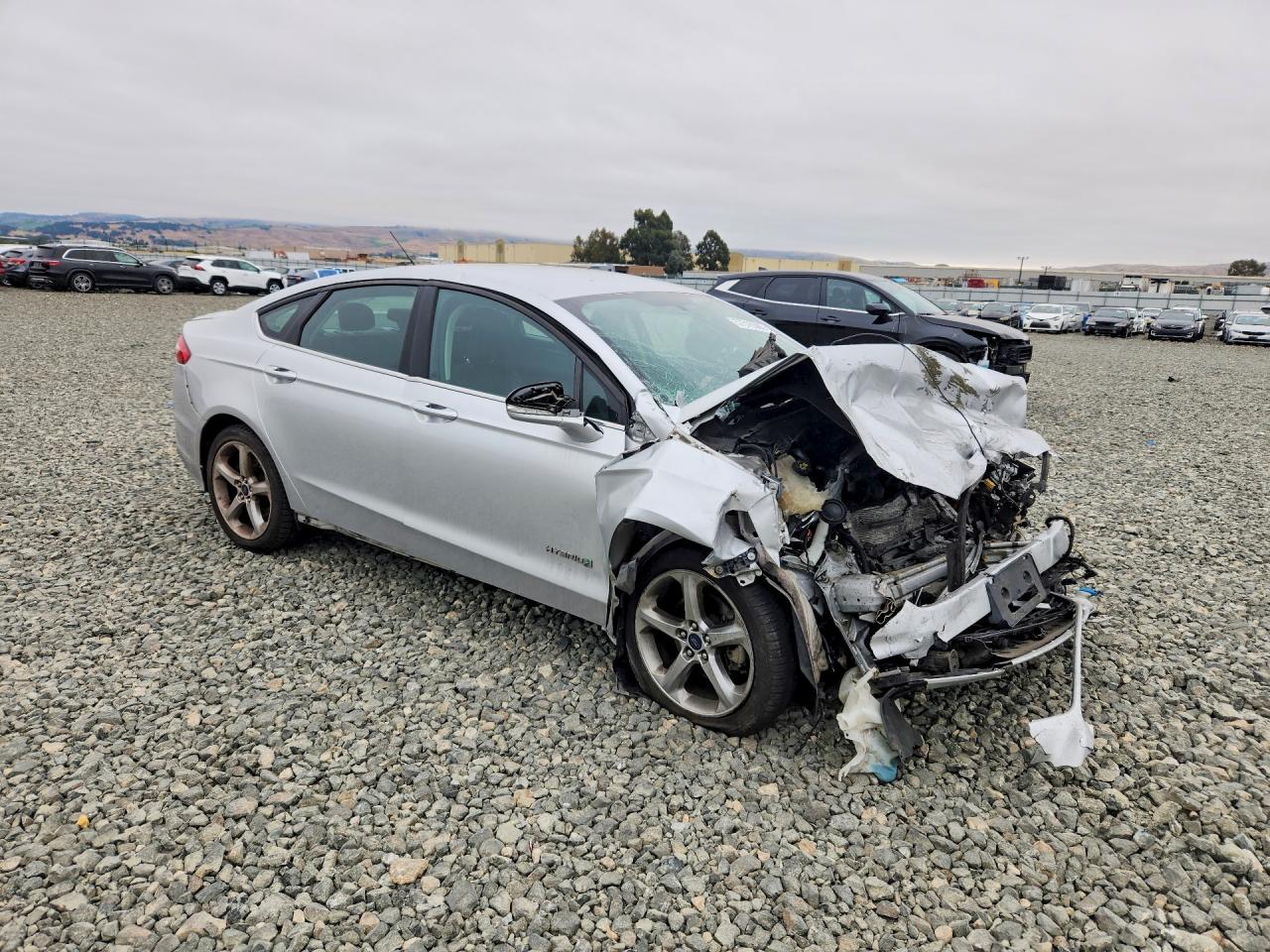 2014 Ford Fusion Se Hybrid Silver vin: 3FA6P0LU1ER256794