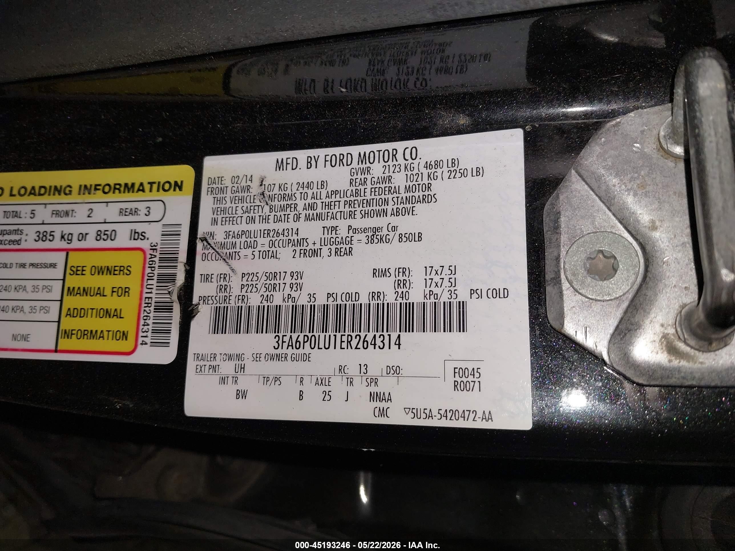2014 Ford Fusion Hybrid Se Черный vin: 3FA6P0LU1ER264314