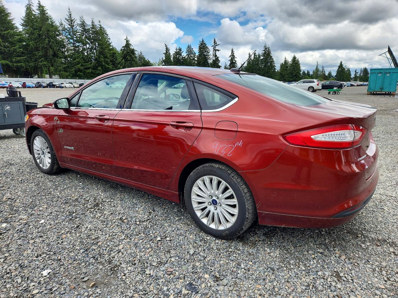 2014 Ford Fusion Se Hybrid Burgundy vin: 3FA6P0LU1ER271750