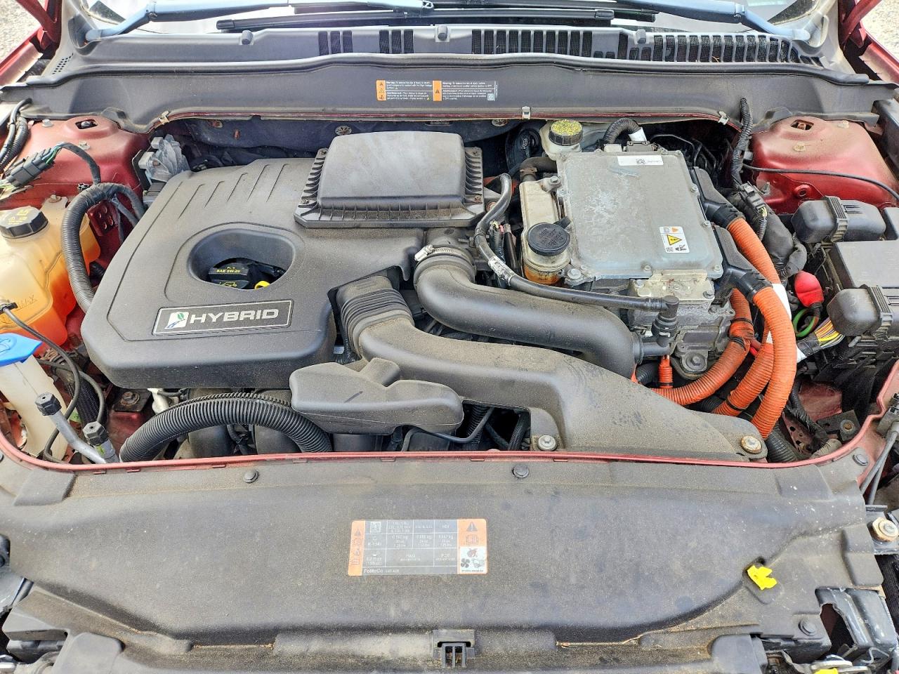 2014 Ford Fusion Se Hybrid Burgundy vin: 3FA6P0LU1ER271750