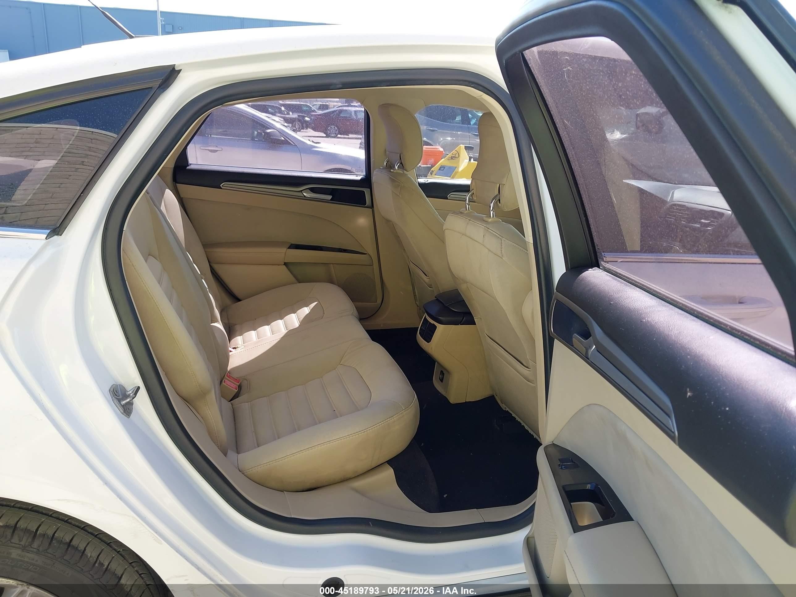2014 Ford Fusion Hybrid Se White vin: 3FA6P0LU1ER319621