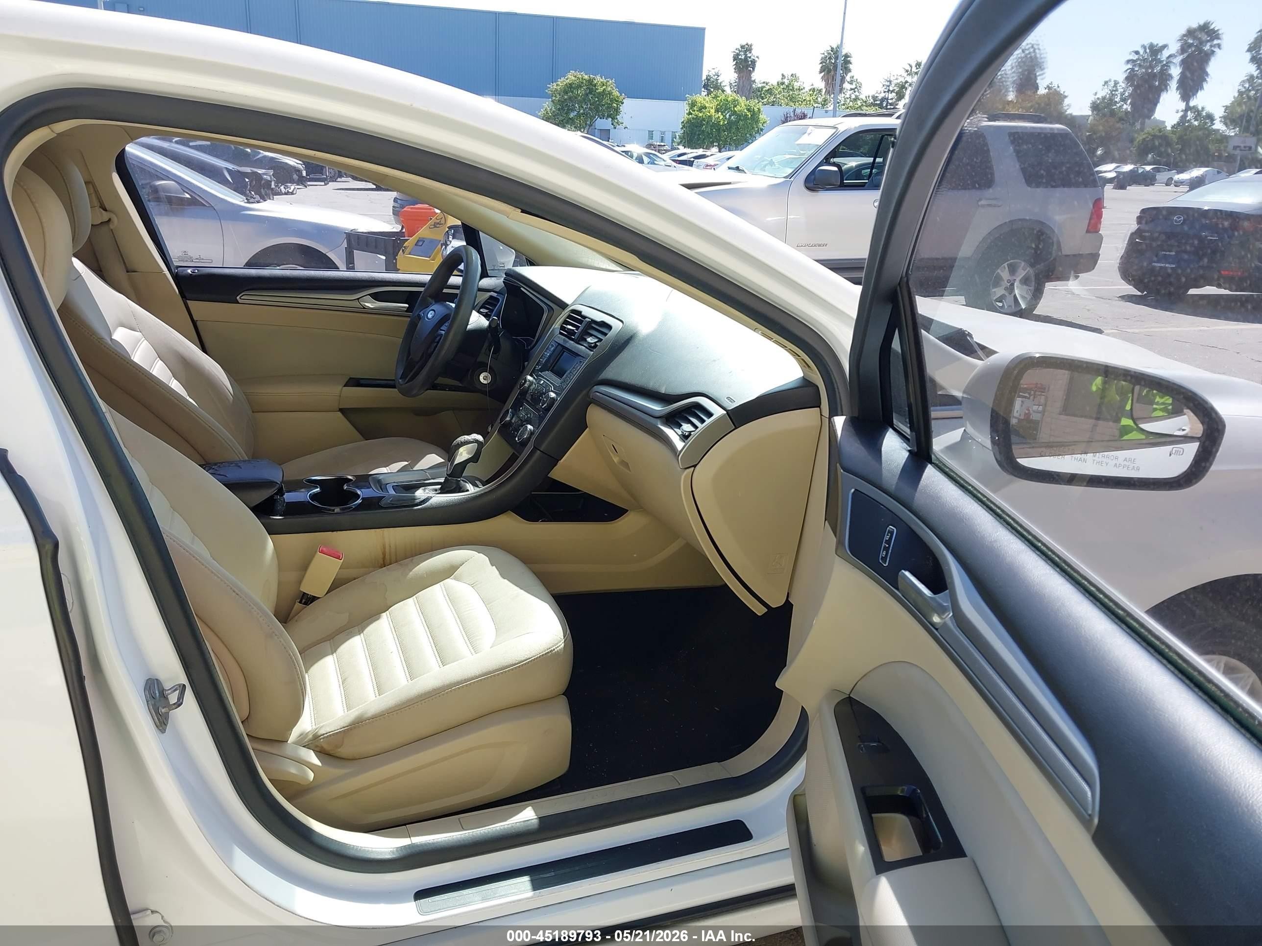 2014 Ford Fusion Hybrid Se White vin: 3FA6P0LU1ER319621