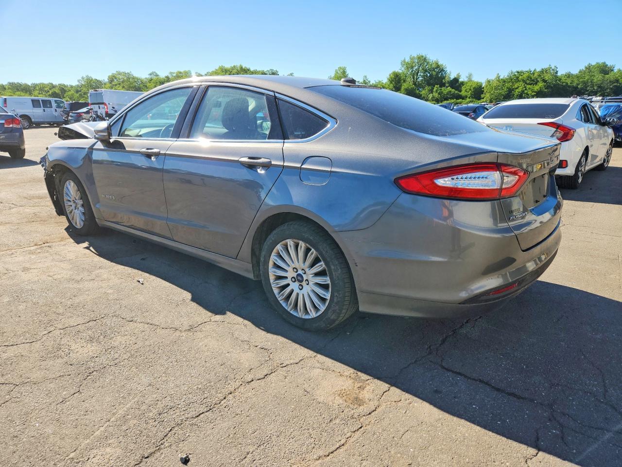 2014 Ford Fusion Se Hybrid Gray vin: 3FA6P0LU1ER349749