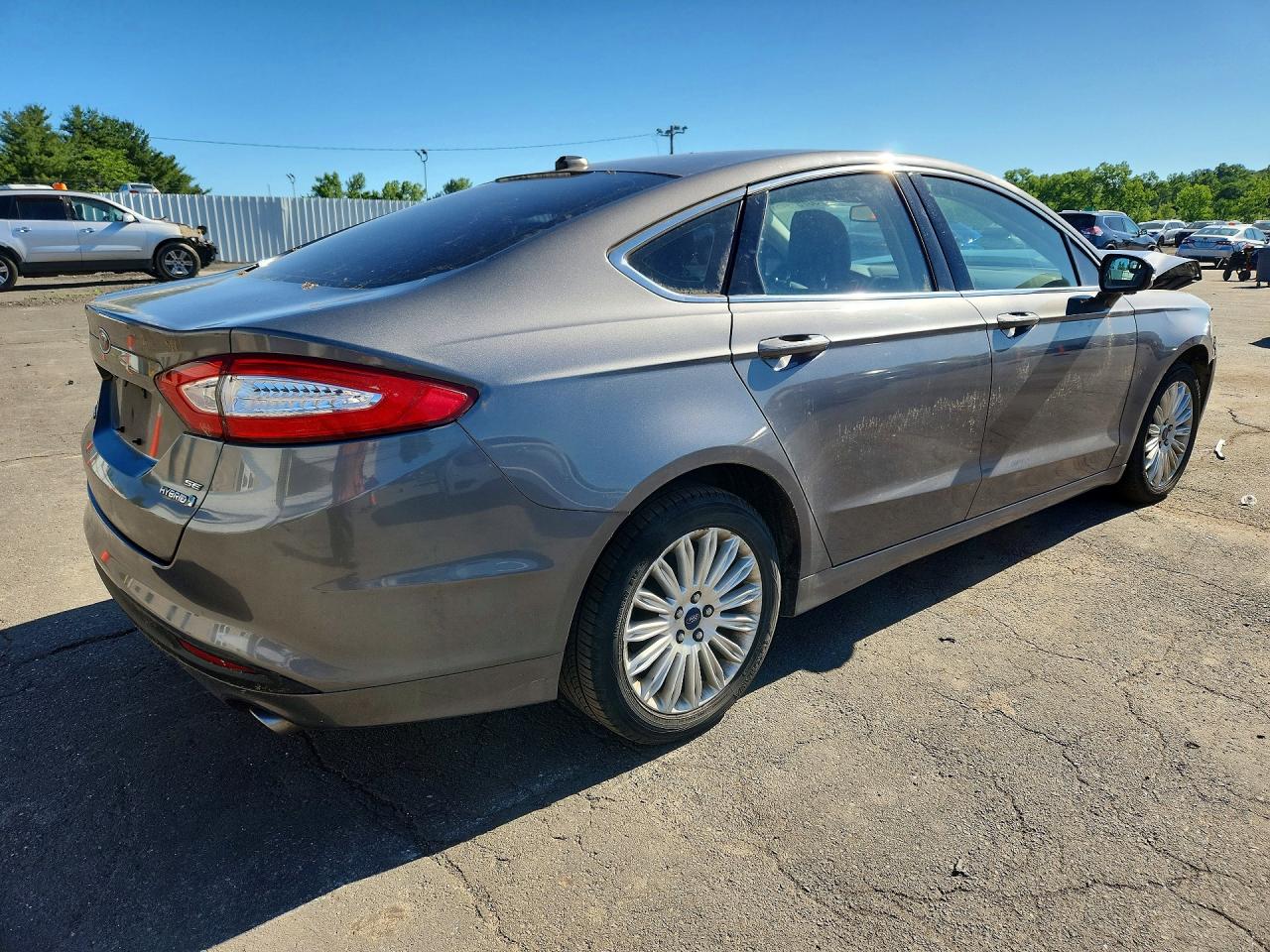 2014 Ford Fusion Se Hybrid Gray vin: 3FA6P0LU1ER349749