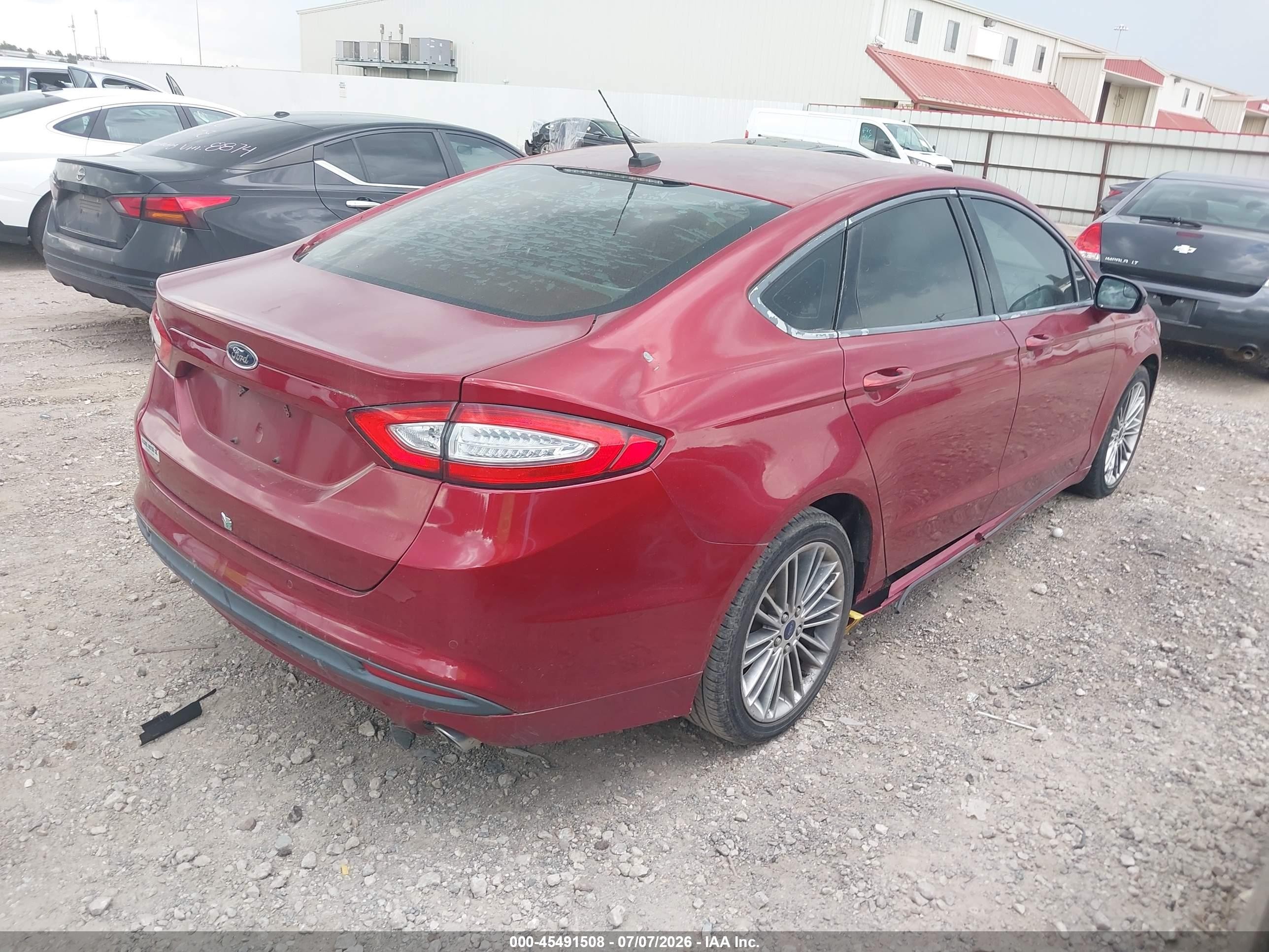 2014 Ford Fusion Hybrid Se Red vin: 3FA6P0LU1ER365384