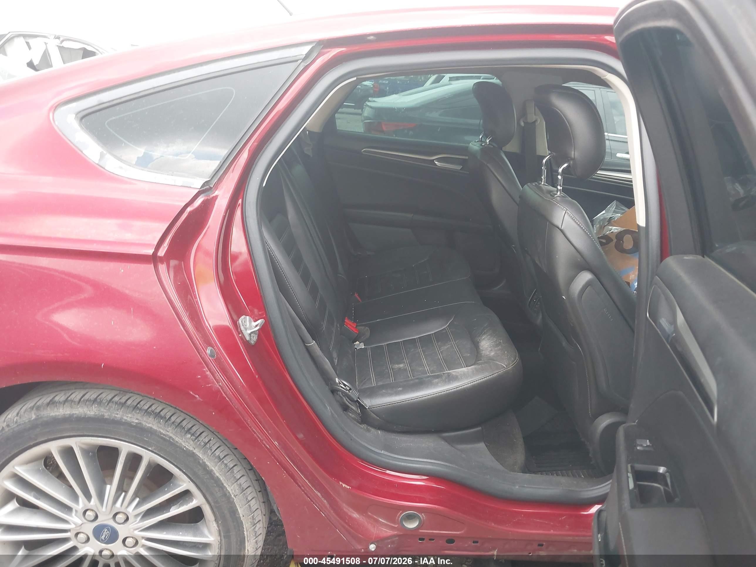 2014 Ford Fusion Hybrid Se Red vin: 3FA6P0LU1ER365384