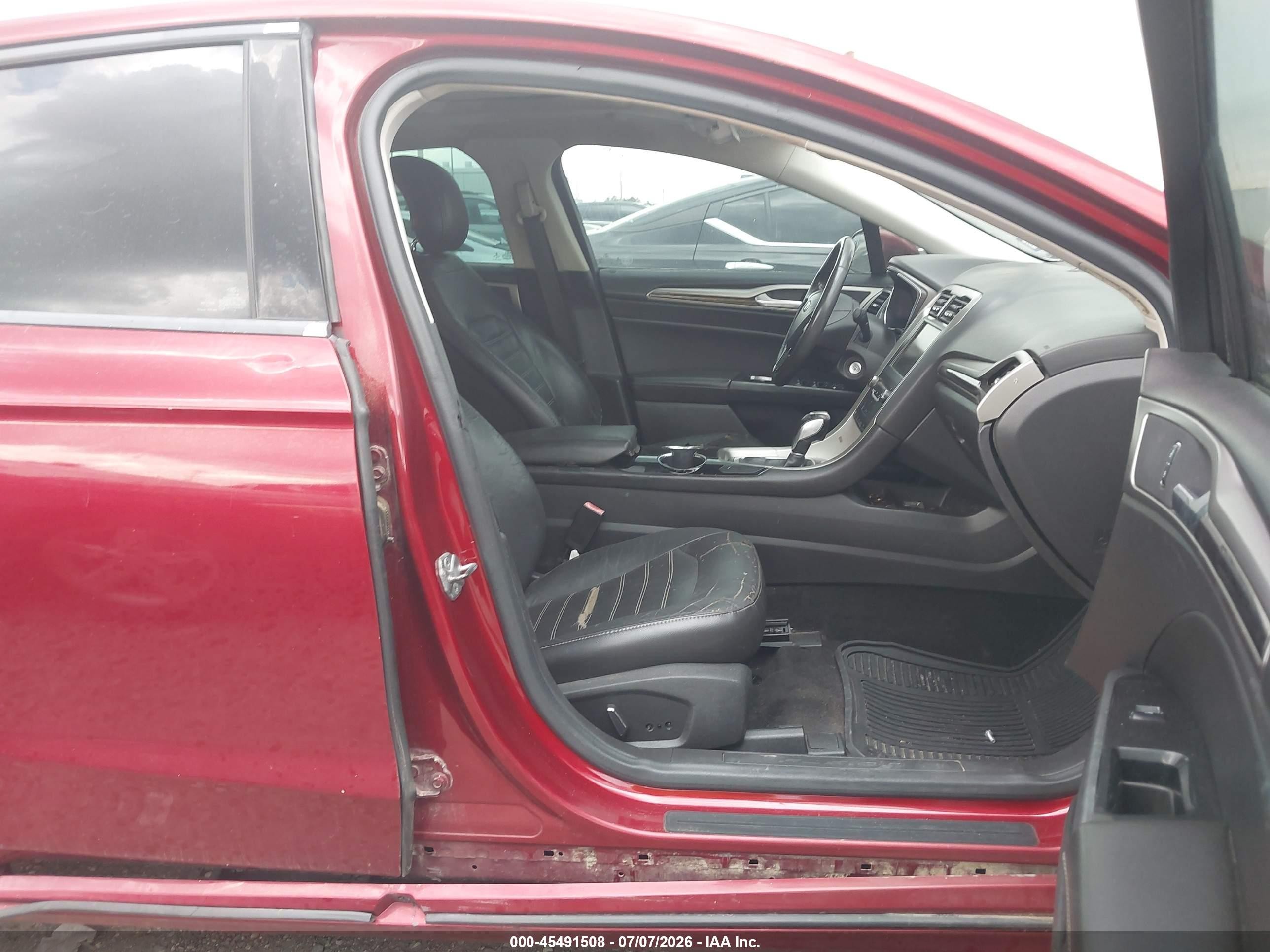 2014 Ford Fusion Hybrid Se Red vin: 3FA6P0LU1ER365384