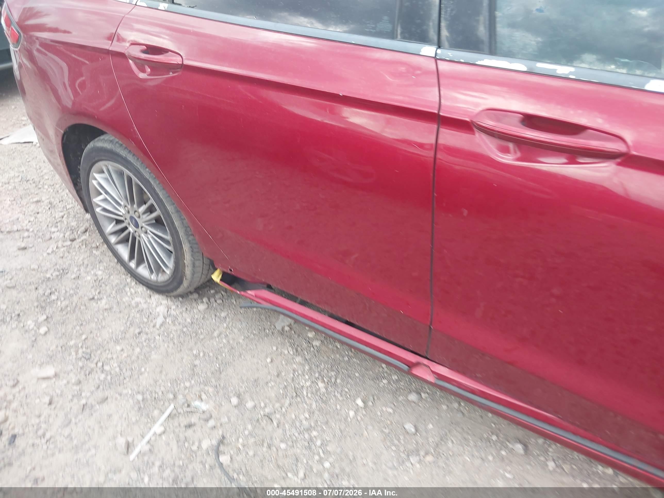 2014 Ford Fusion Hybrid Se Red vin: 3FA6P0LU1ER365384