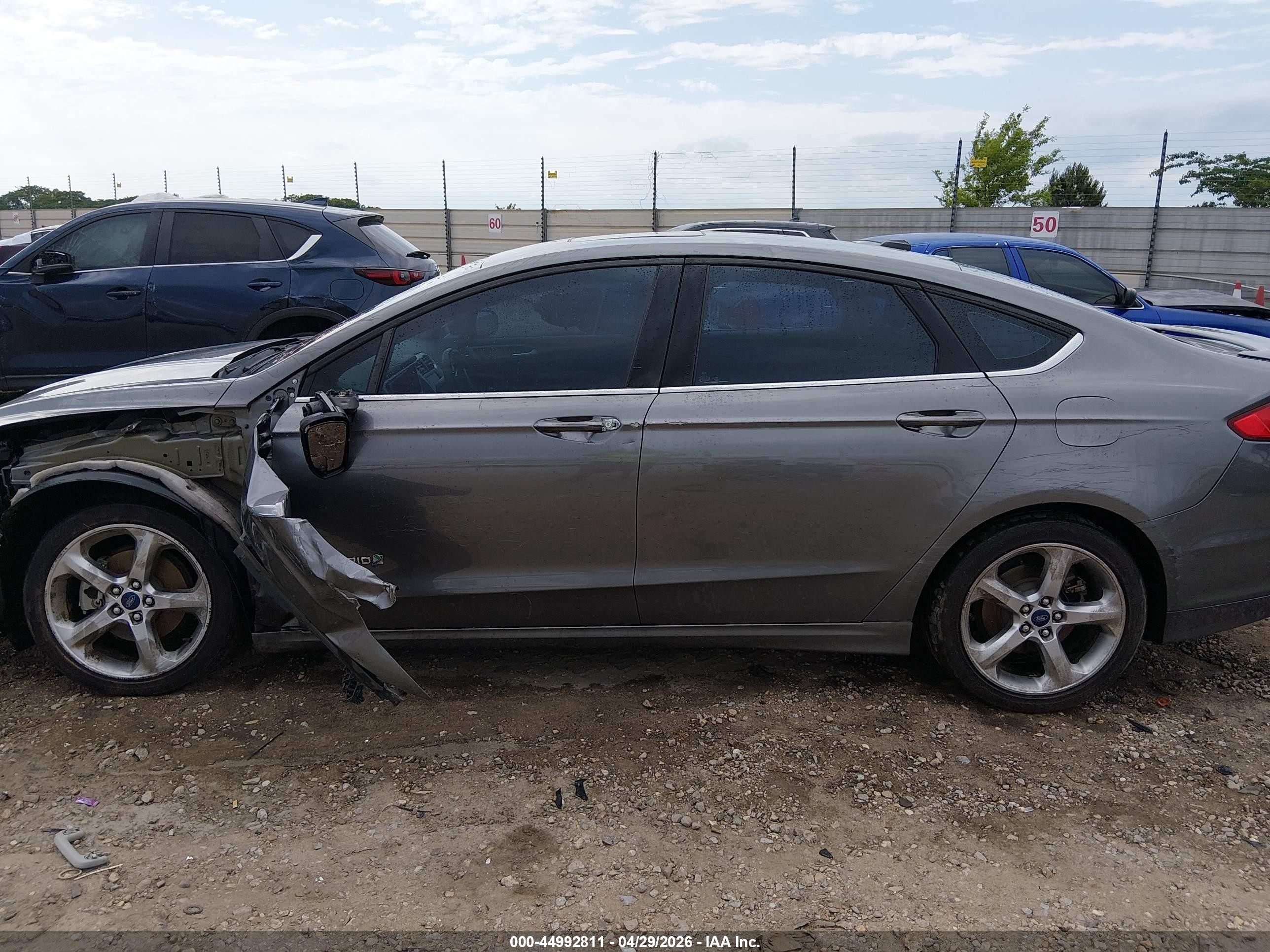 2014 Ford Fusion Hybrid Se Gray vin: 3FA6P0LU1ER372898