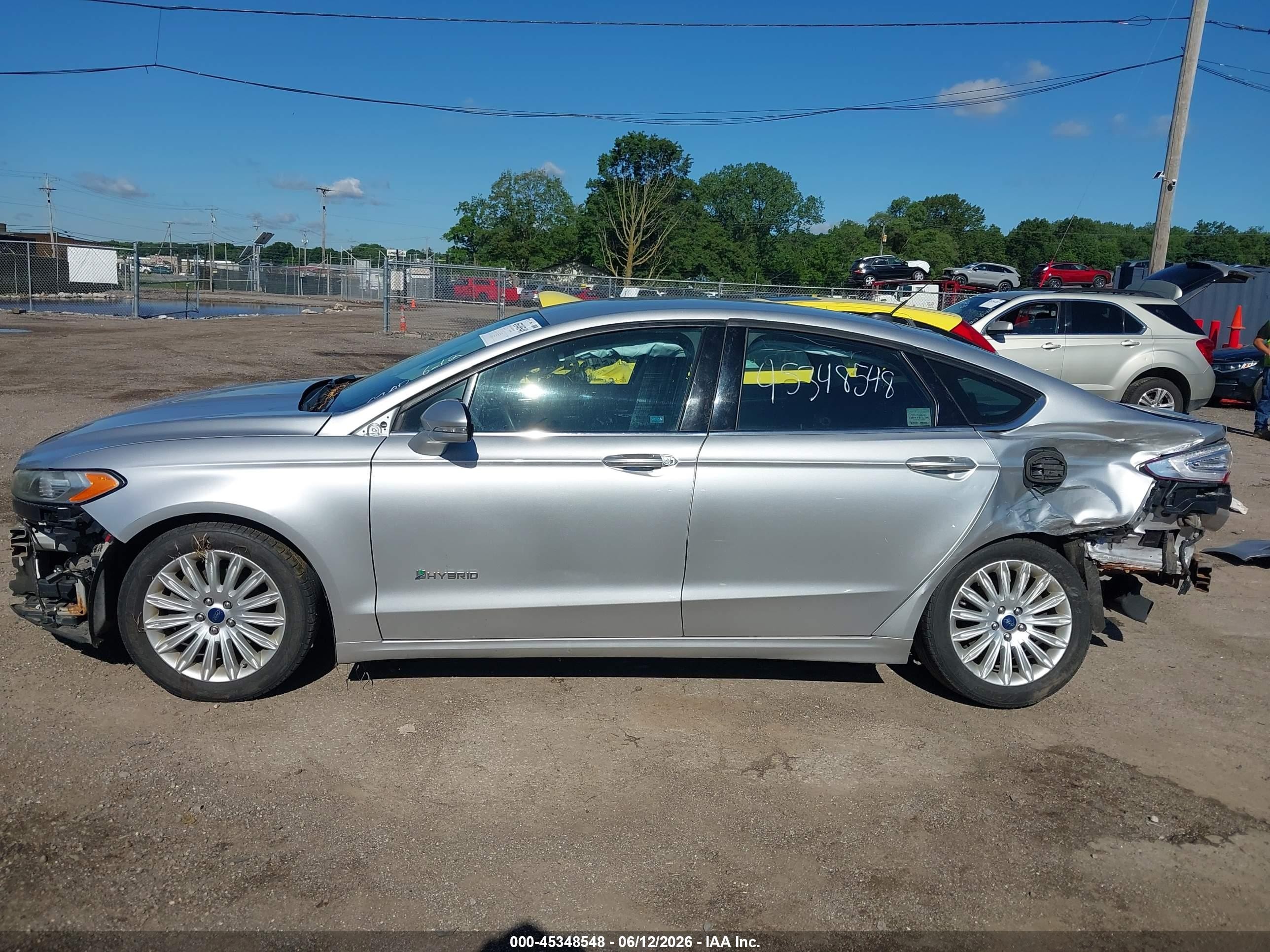 2015 Ford Fusion Hybrid Se Silver vin: 3FA6P0LU1FR136379