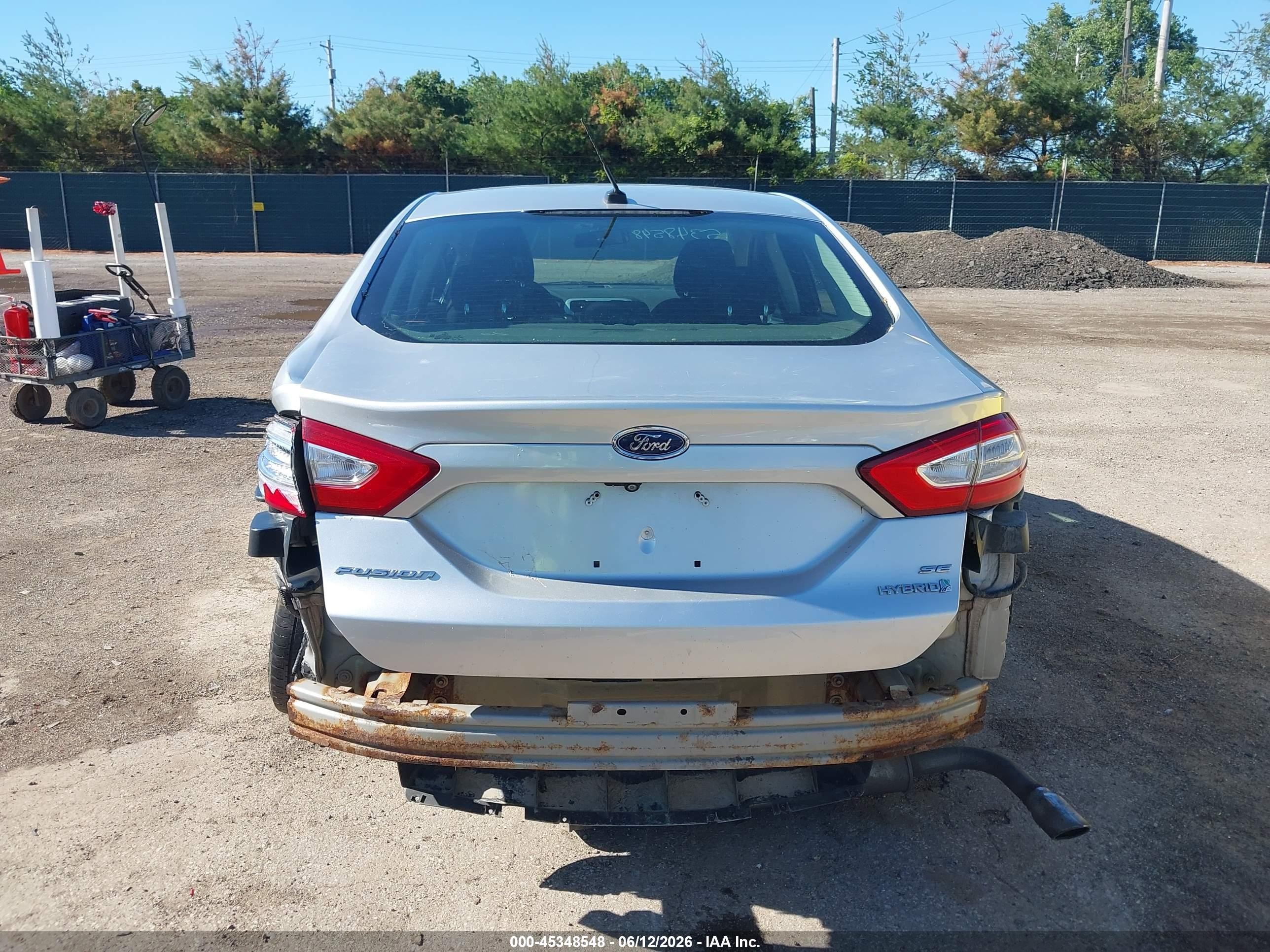 2015 Ford Fusion Hybrid Se Silver vin: 3FA6P0LU1FR136379
