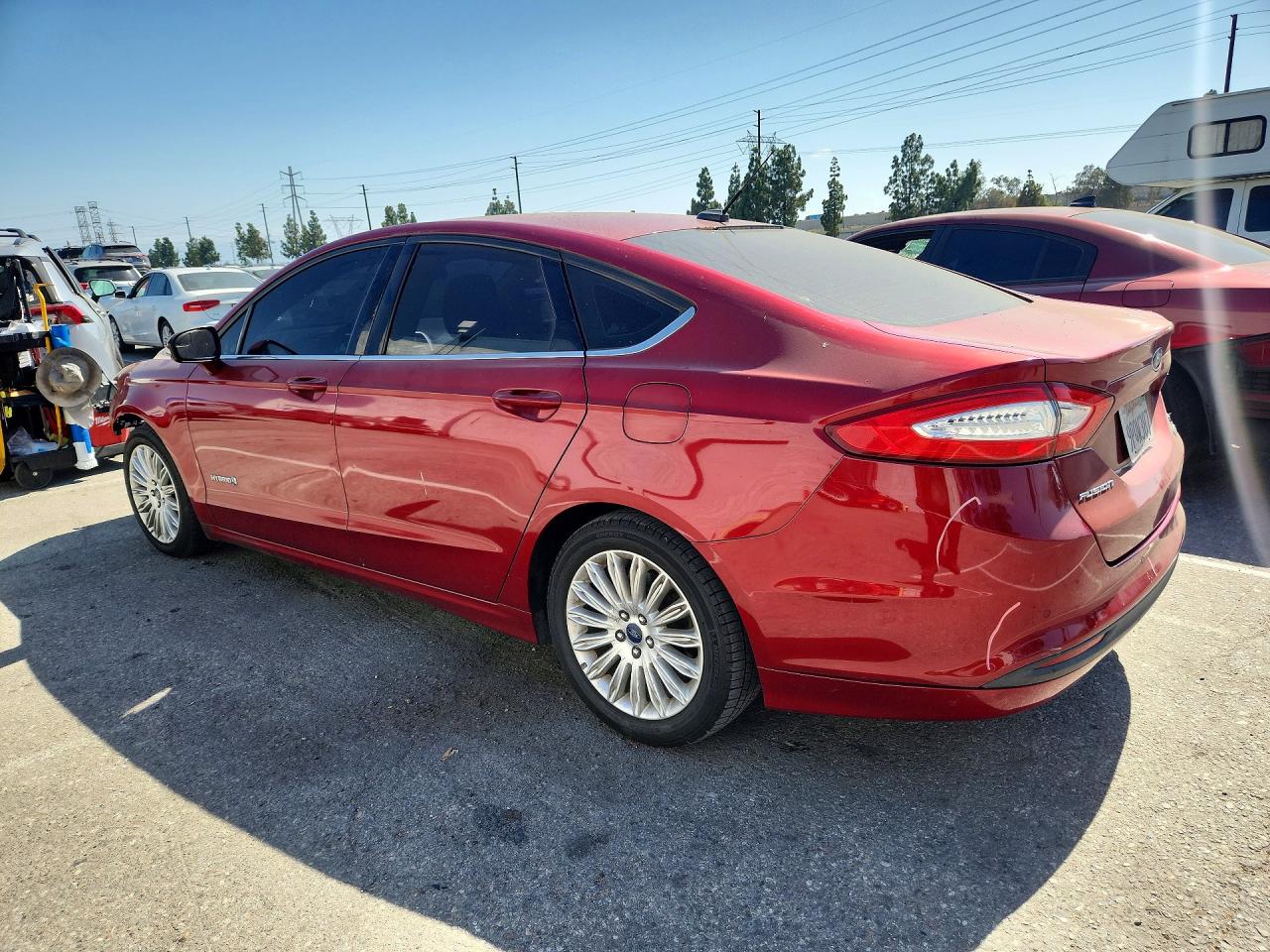 2015 Ford Fusion Se Hybrid Red vin: 3FA6P0LU1FR183587