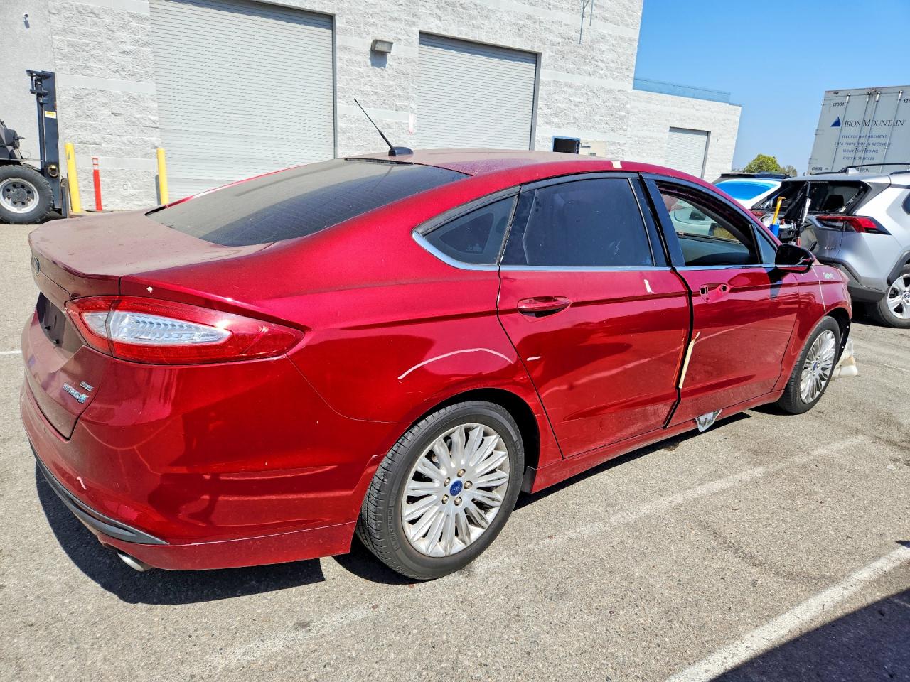 2015 Ford Fusion Se Hybrid Red vin: 3FA6P0LU1FR183587
