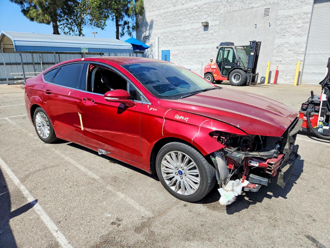 2015 Ford Fusion Se Hybrid Red vin: 3FA6P0LU1FR183587