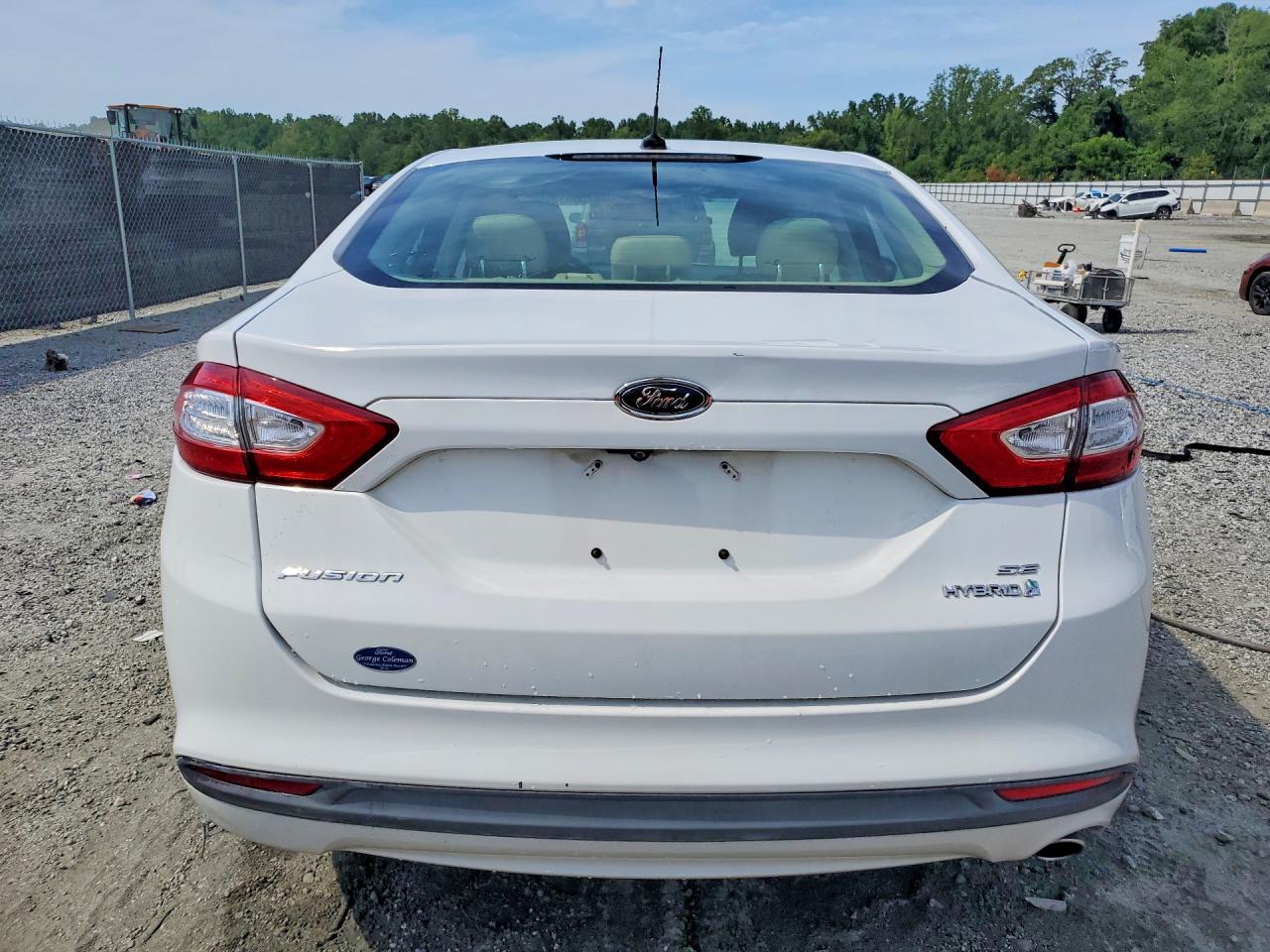 2016 Ford Fusion Se Hybrid White vin: 3FA6P0LU1GR387873