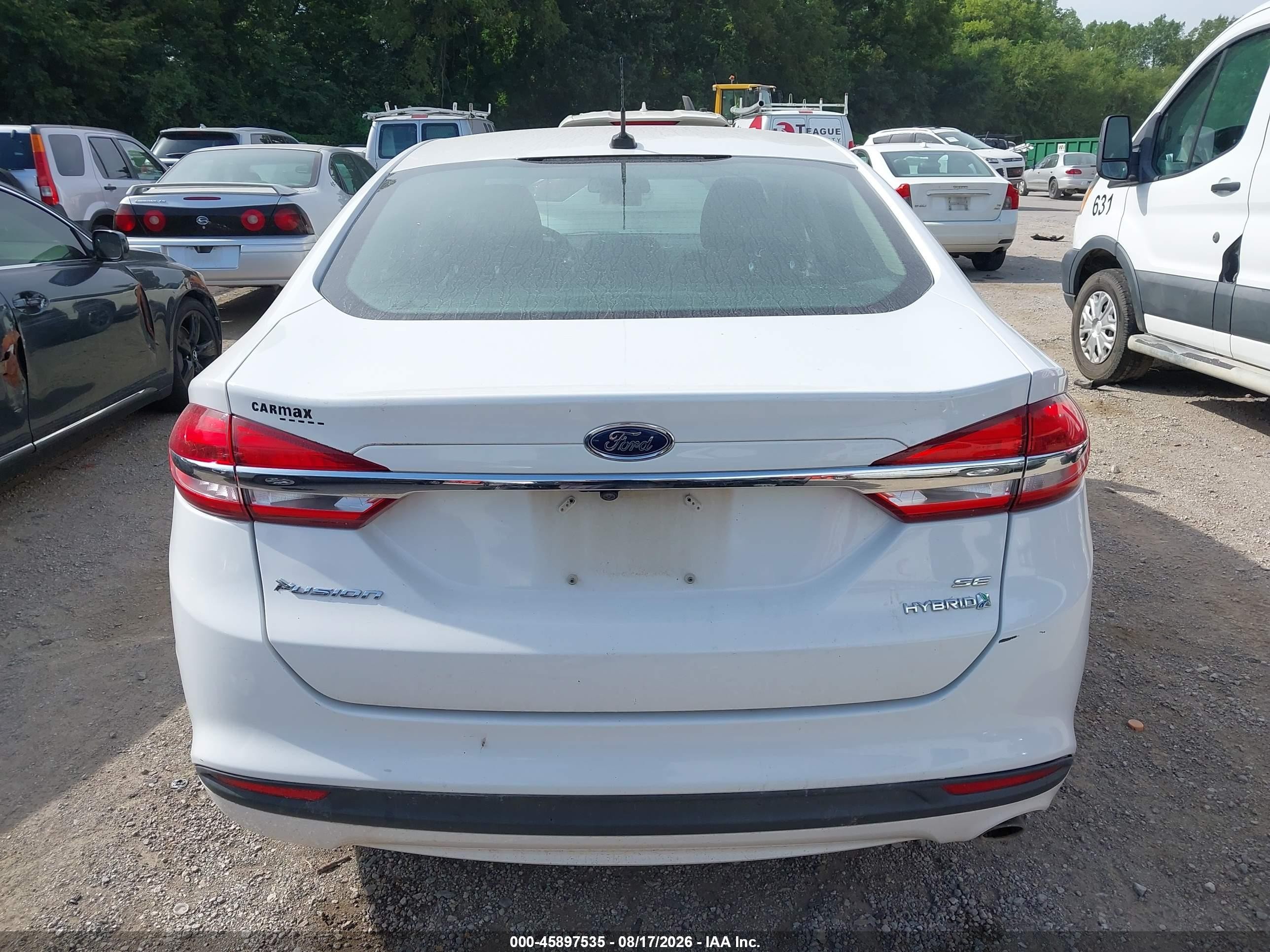 2018 Ford Fusion Hybrid Se White vin: 3FA6P0LU1JR209355