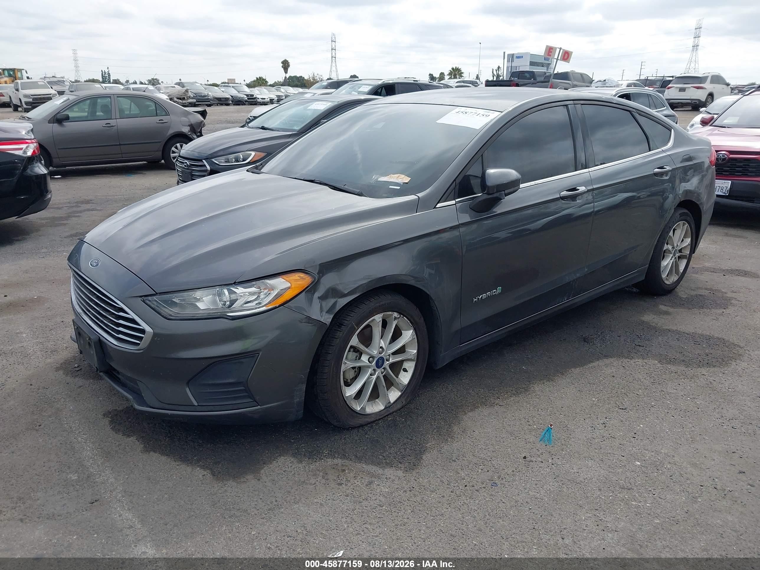 2019 Ford Fusion Hybrid Se Серый vin: 3FA6P0LU1KR200138