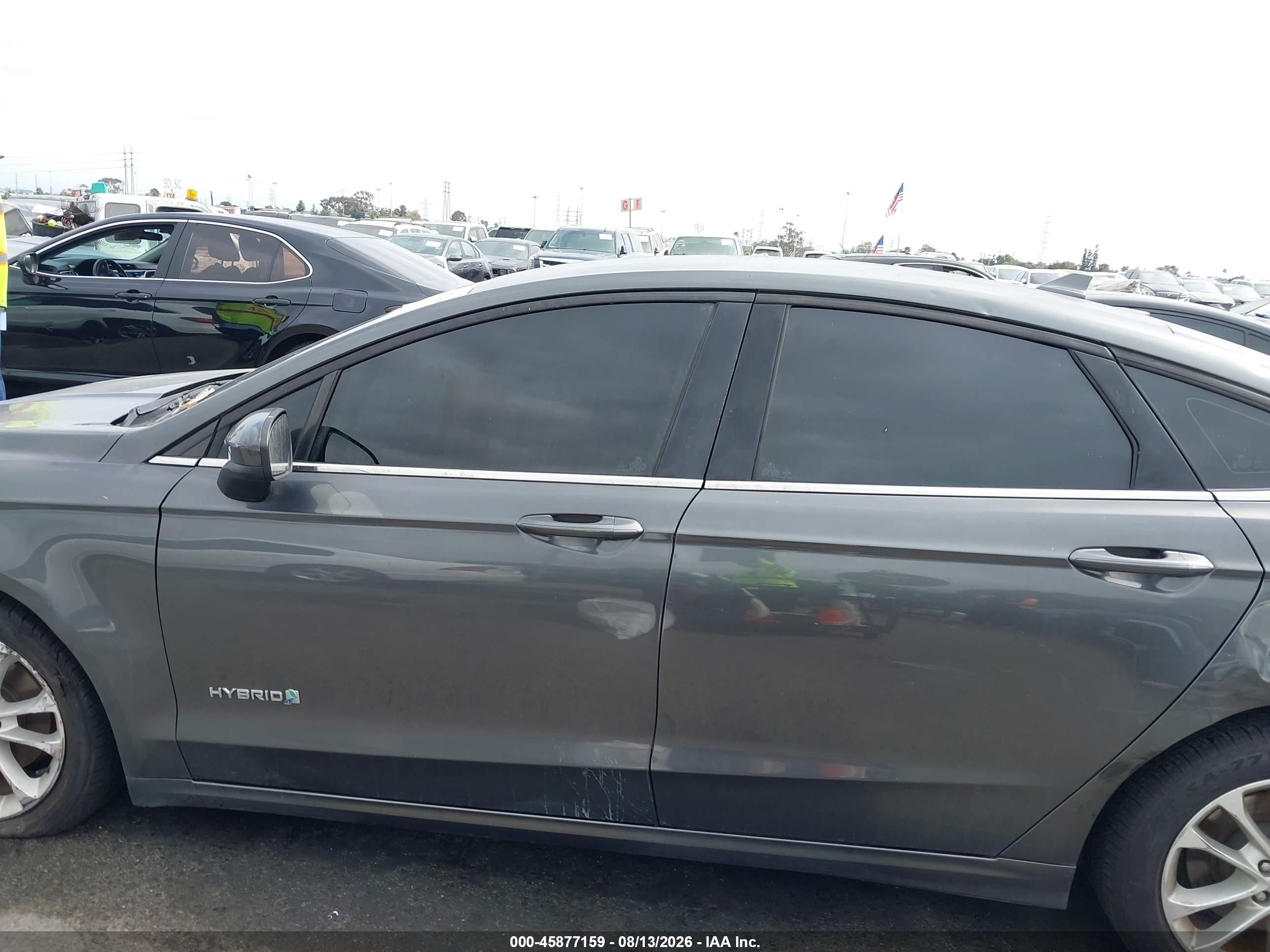 2019 Ford Fusion Hybrid Se Серый vin: 3FA6P0LU1KR200138