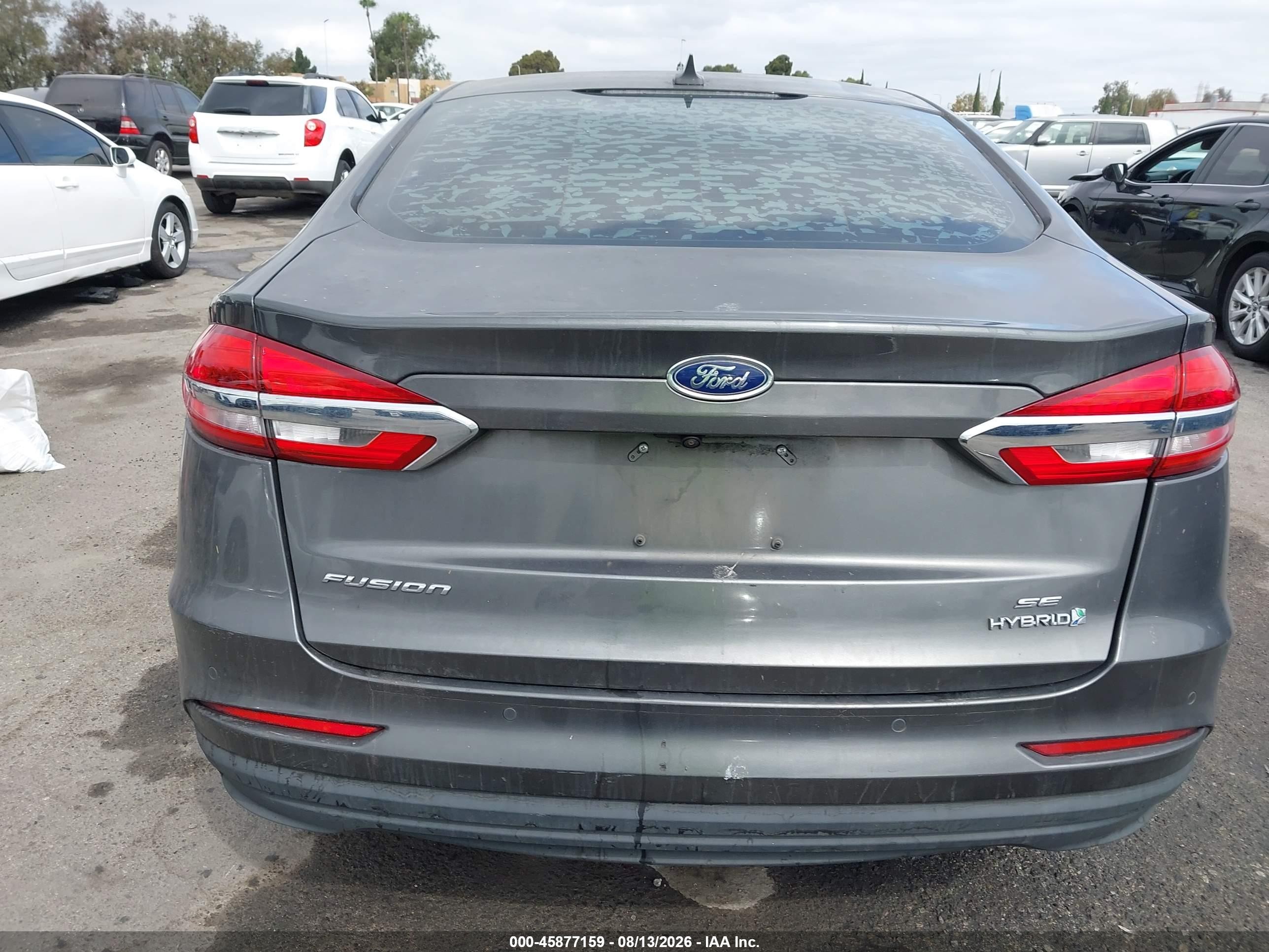 2019 Ford Fusion Hybrid Se Серый vin: 3FA6P0LU1KR200138