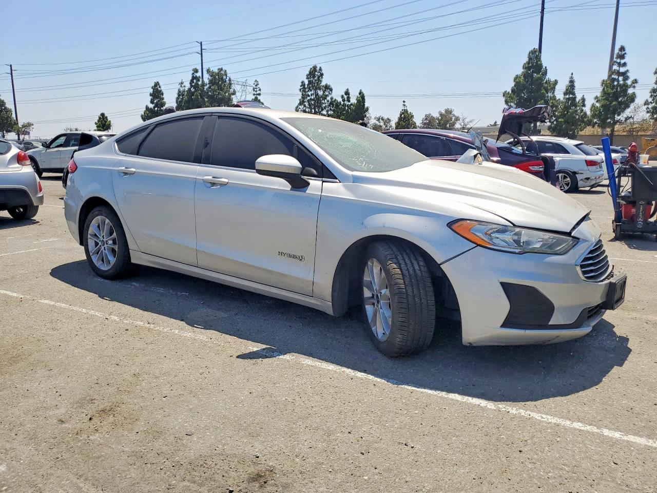2019 Ford Fusion Se Silver vin: 3FA6P0LU1KR268908