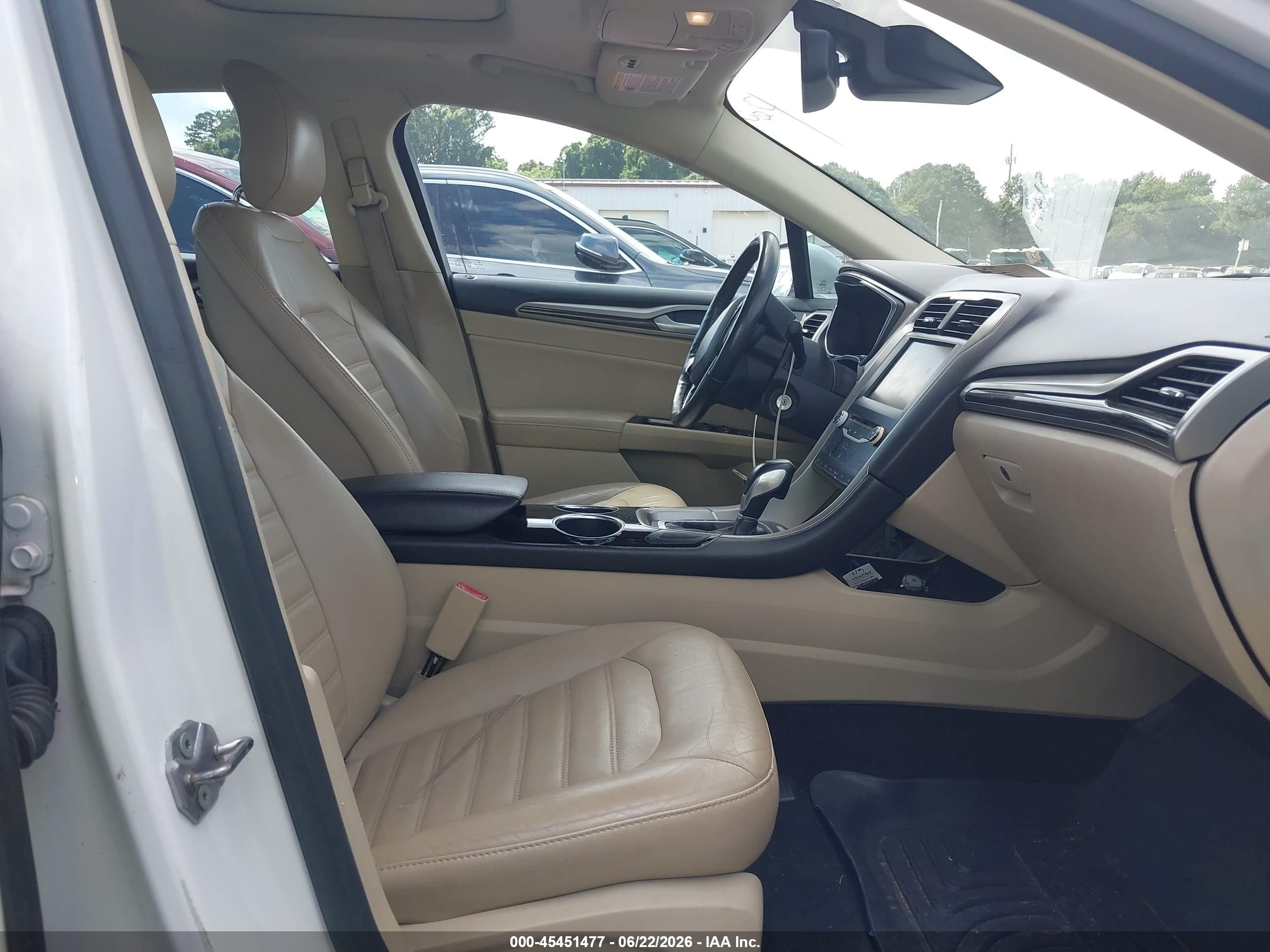 2013 Ford Fusion Hybrid Se White vin: 3FA6P0LU2DR191081