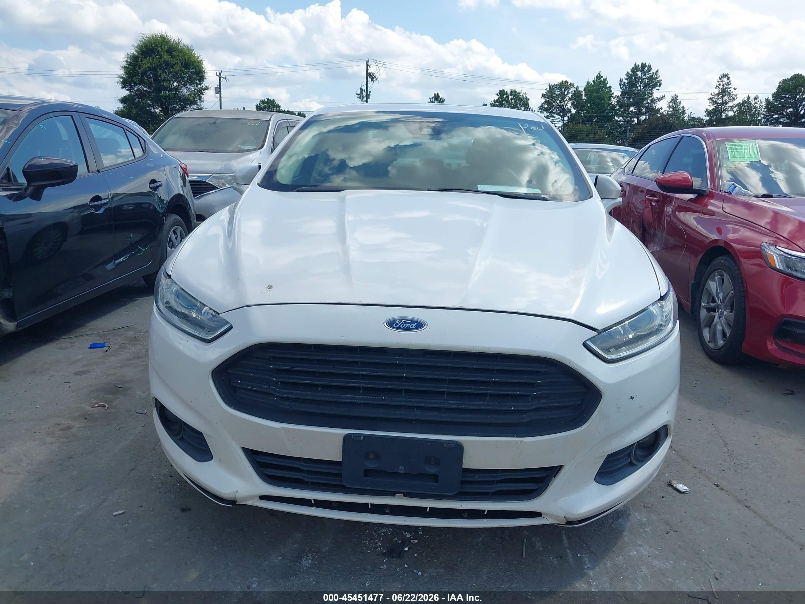 2013 Ford Fusion Hybrid Se White vin: 3FA6P0LU2DR191081