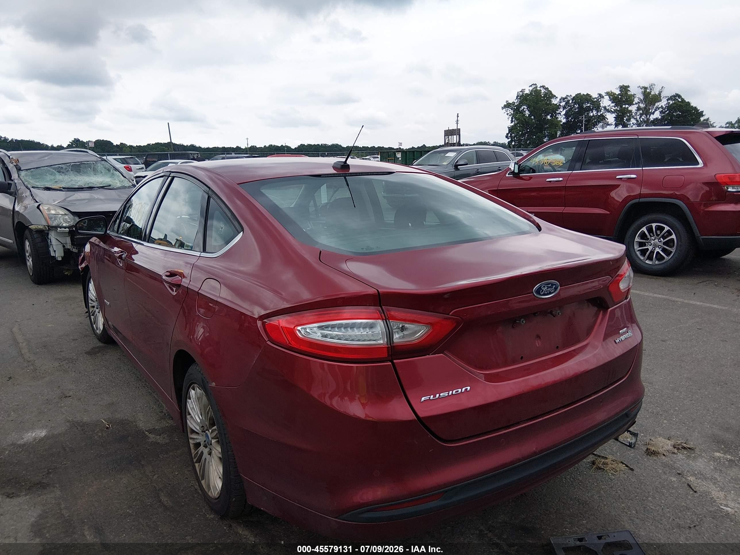 2013 Ford Fusion Hybrid Se Red vin: 3FA6P0LU2DR197009