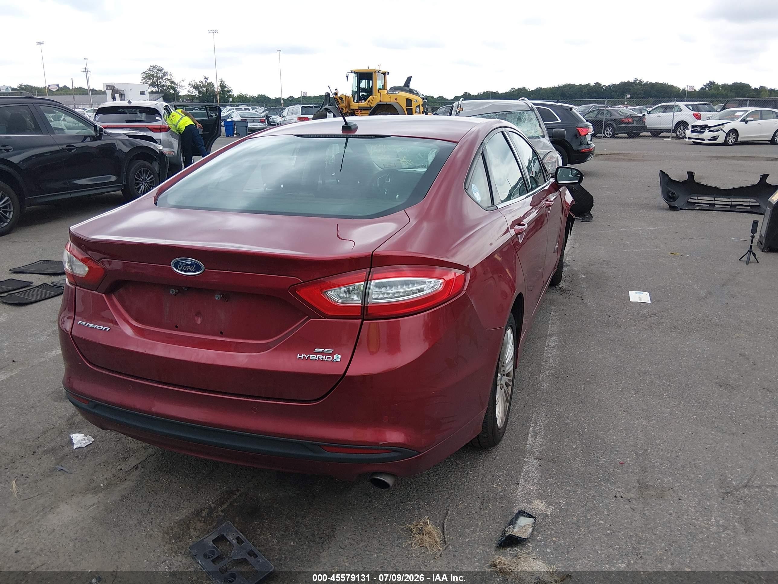 2013 Ford Fusion Hybrid Se Red vin: 3FA6P0LU2DR197009