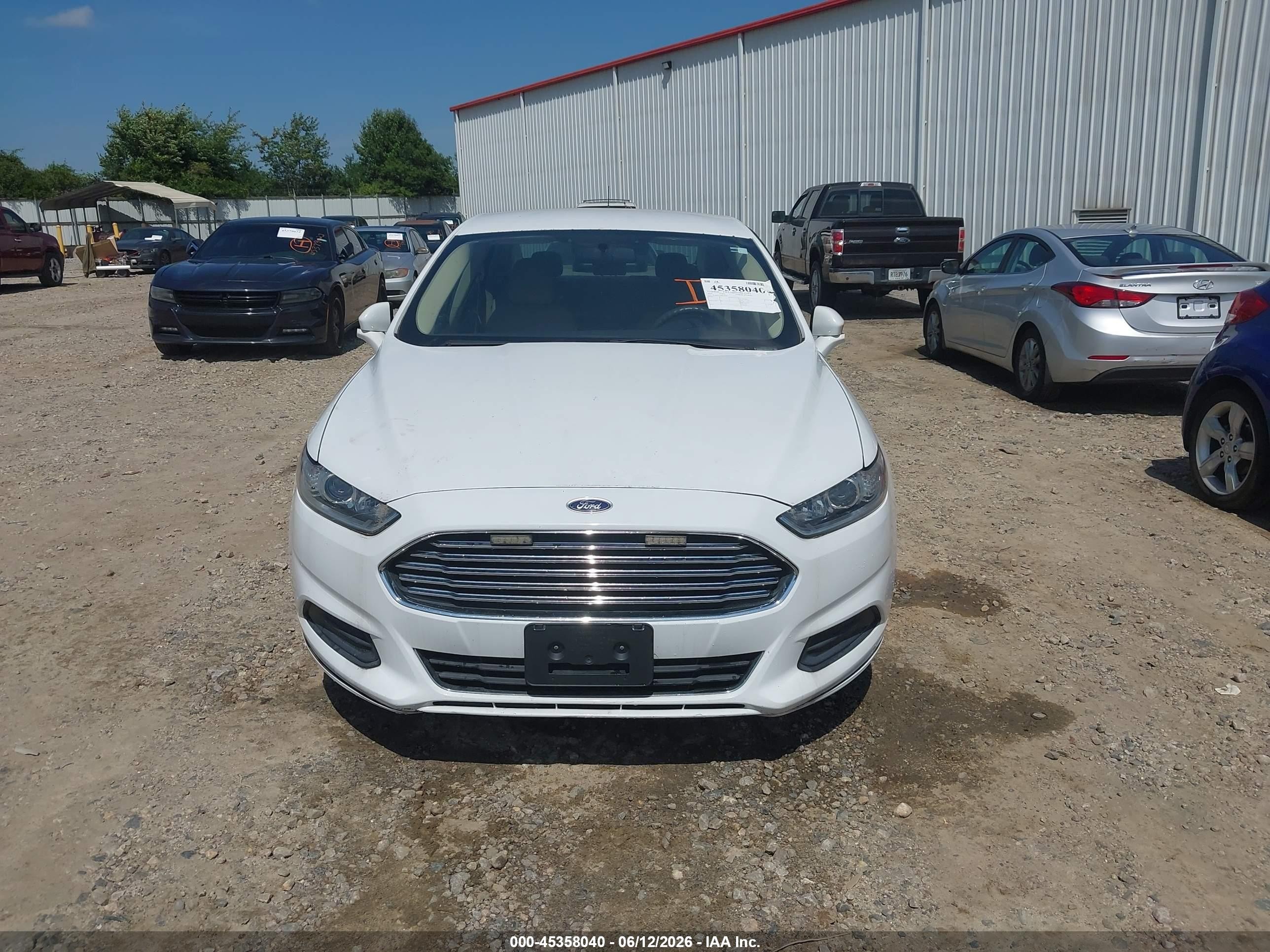 2013 Ford Fusion Hybrid Se White vin: 3FA6P0LU2DR197799