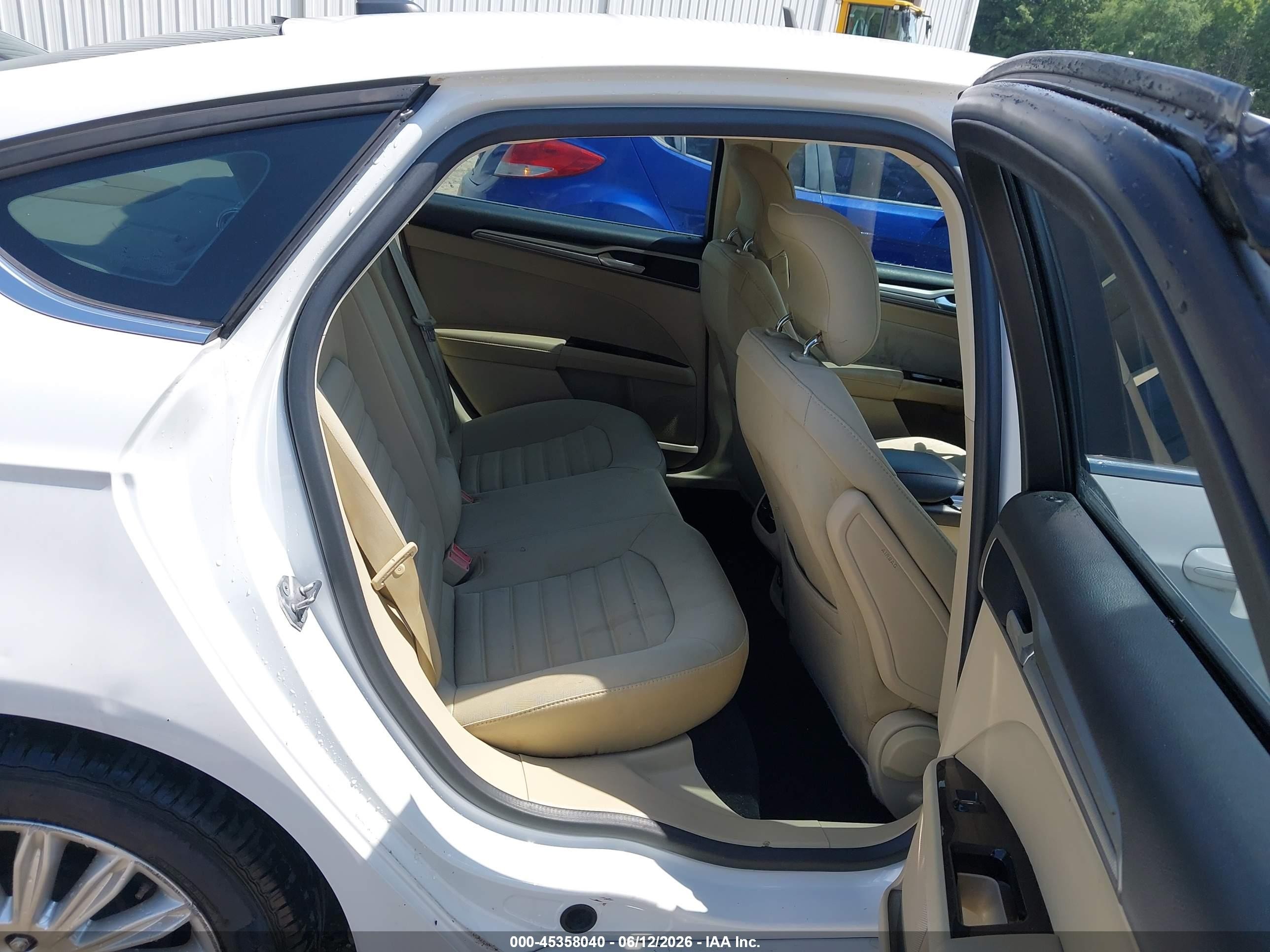 2013 Ford Fusion Hybrid Se White vin: 3FA6P0LU2DR197799