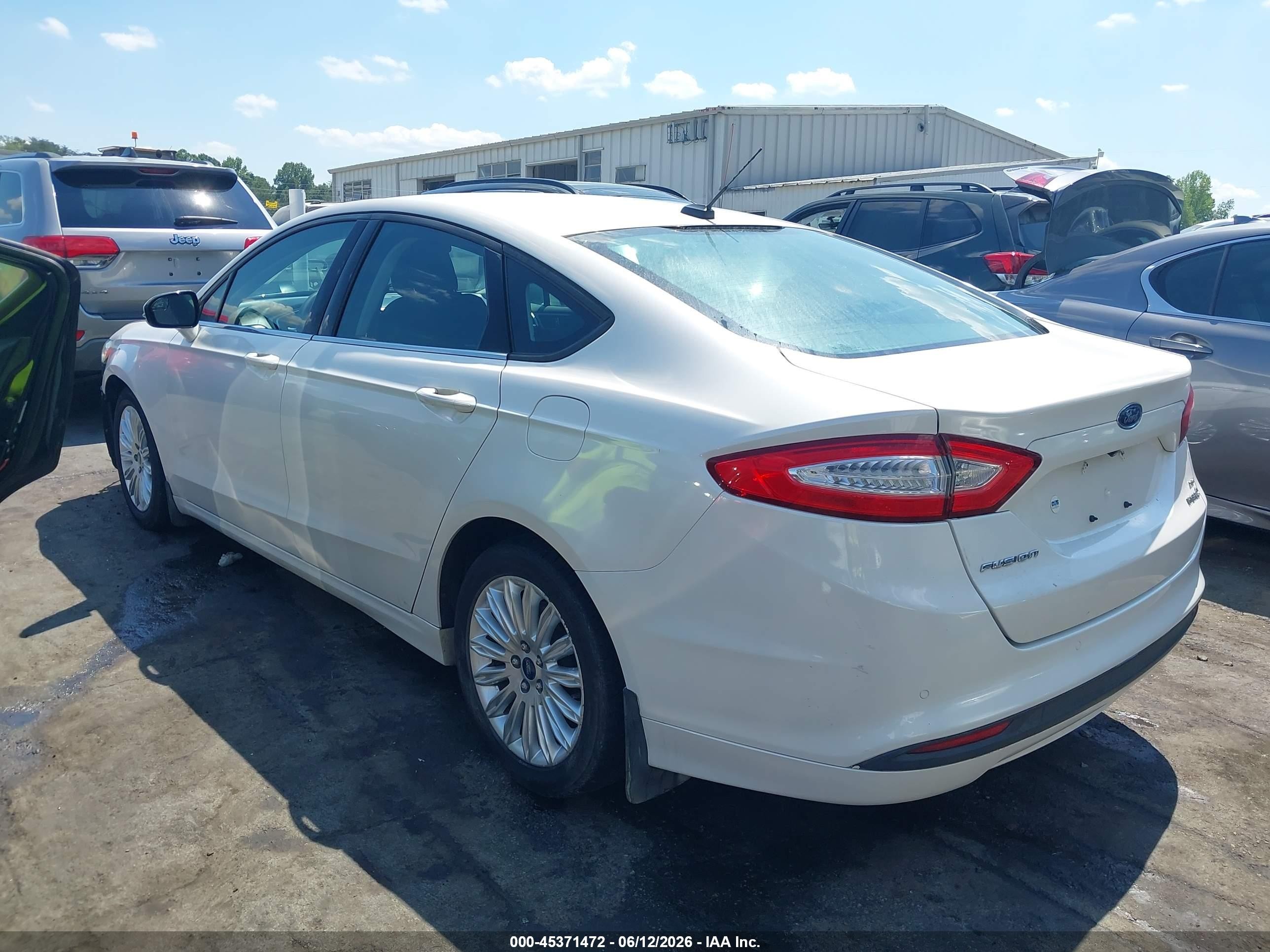 2013 Ford Fusion Hybrid Se White vin: 3FA6P0LU2DR233314