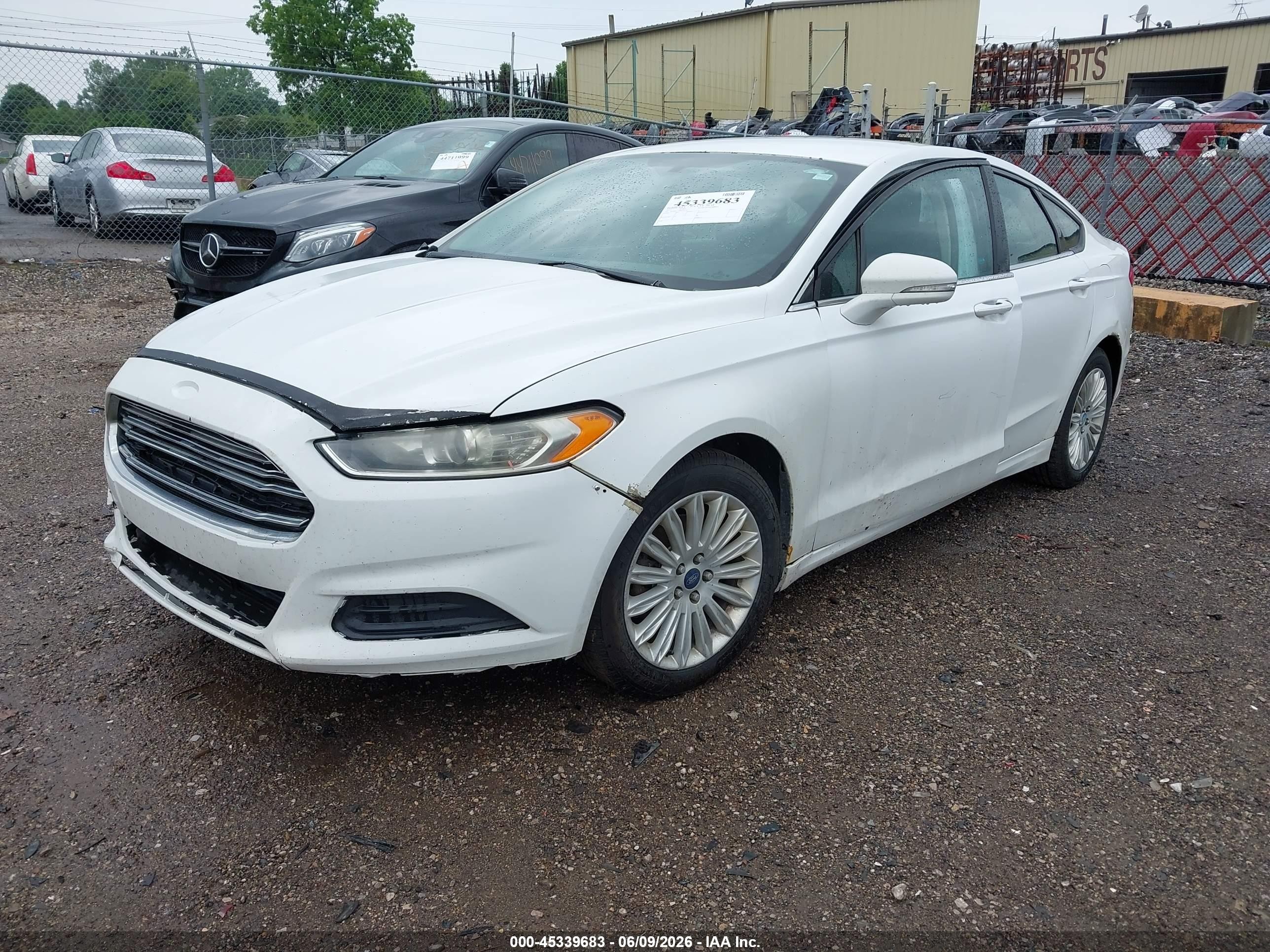 2013 Ford Fusion Hybrid Se White vin: 3FA6P0LU2DR239579