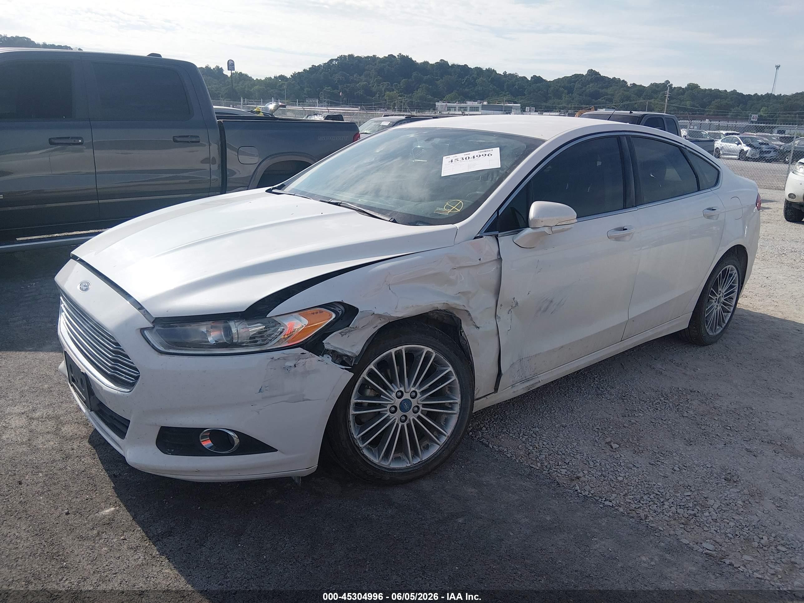 2013 Ford Fusion Hybrid Se White vin: 3FA6P0LU2DR266328