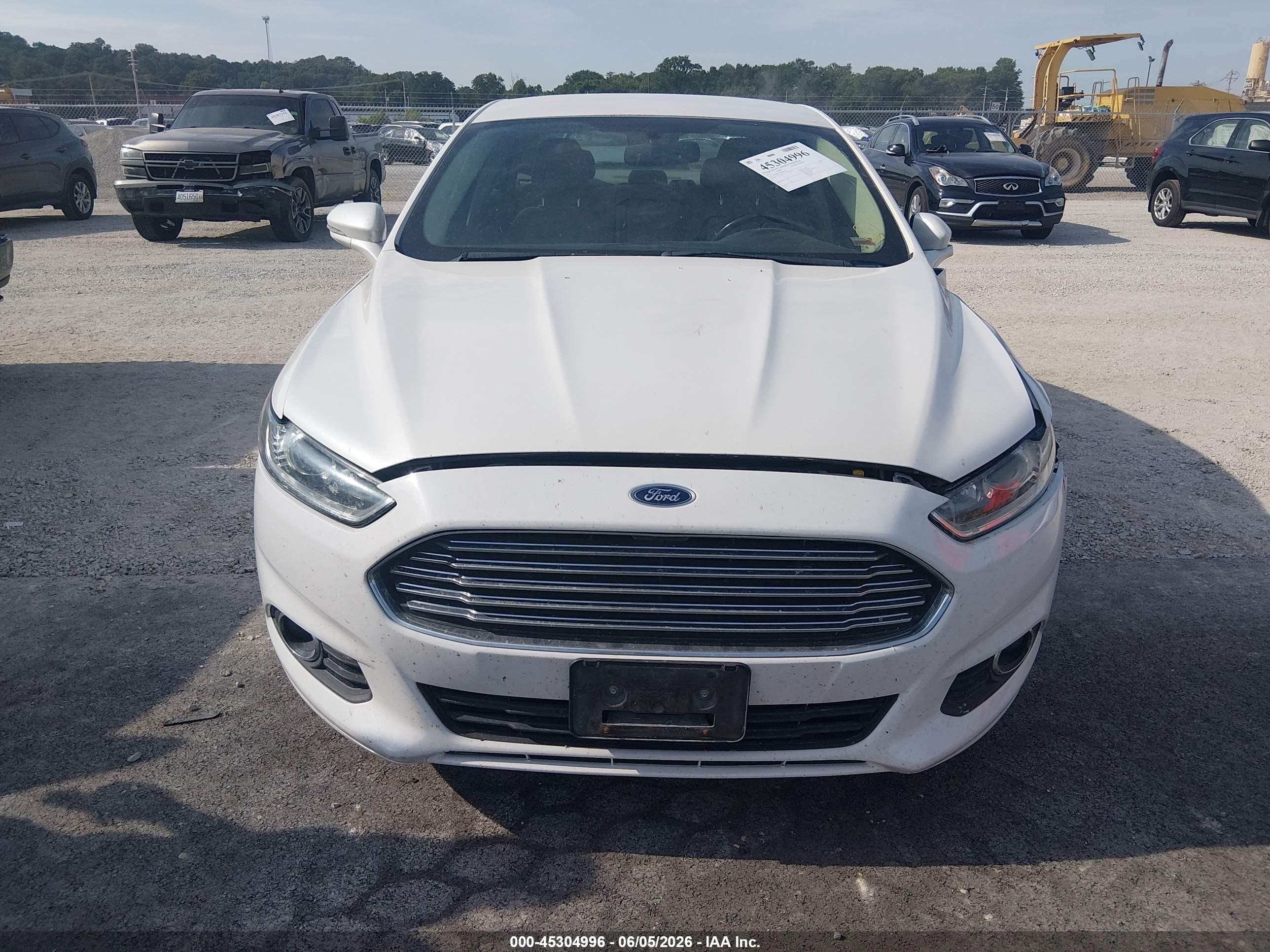2013 Ford Fusion Hybrid Se White vin: 3FA6P0LU2DR266328