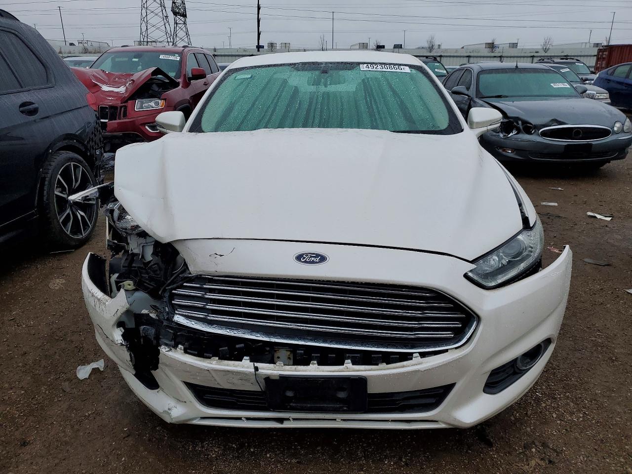 2013 Ford Fusion Se Hybrid White vin: 3FA6P0LU2DR322316
