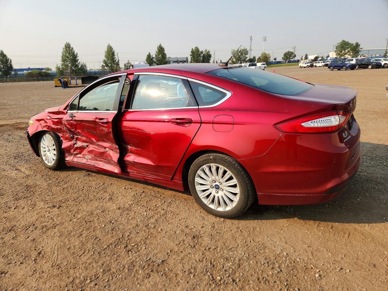 2013 Ford Fusion Se Hybrid Red vin: 3FA6P0LU2DR333705